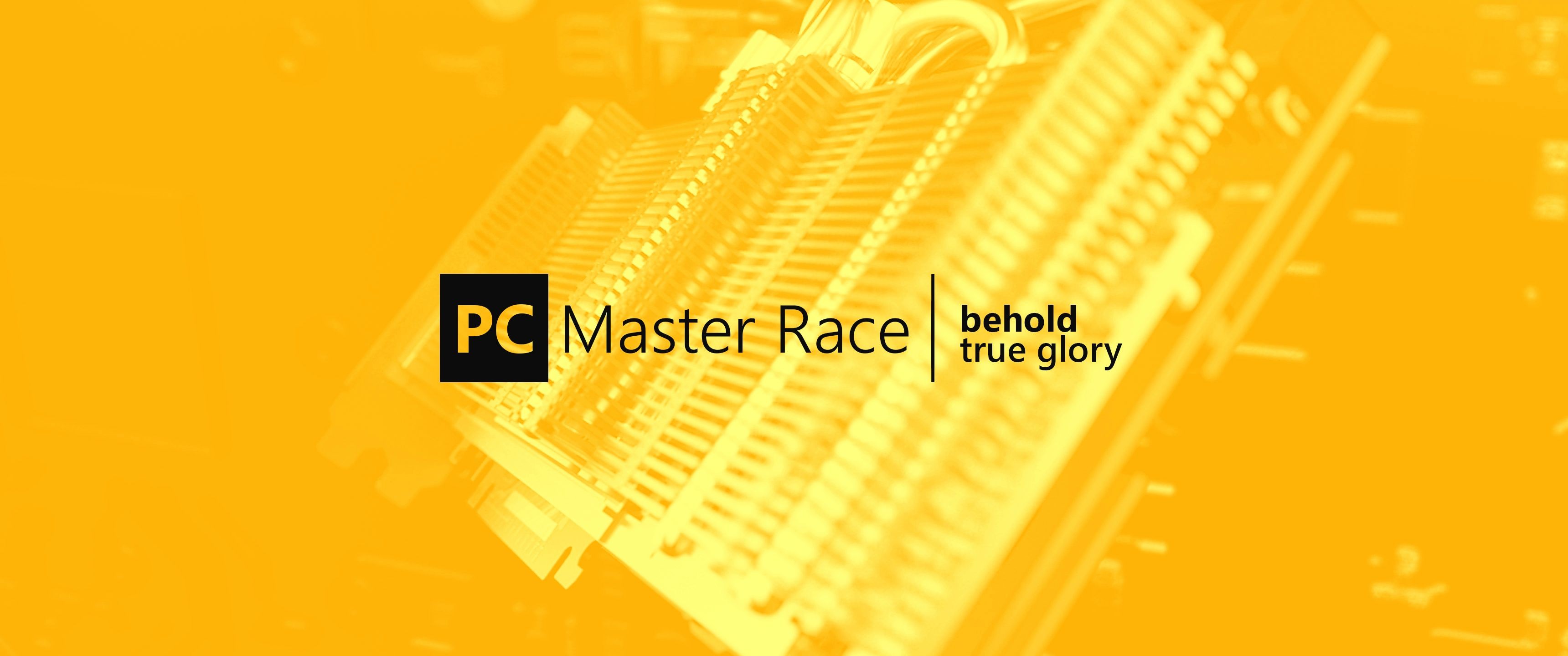 General 3440x1440 PC Master  Race PC gaming yellow background yellow digital art