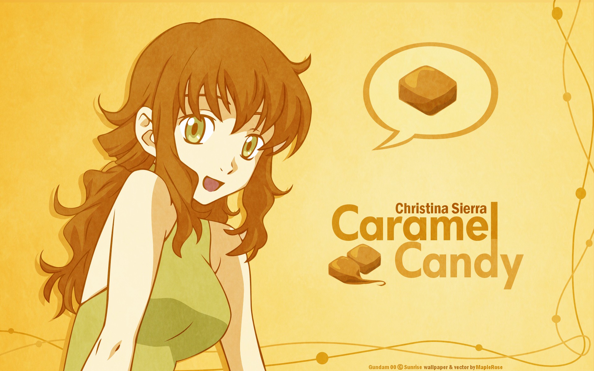 Anime 1920x1200 anime Mobile Suit Gundam 00 Gundam anime girls speech bubble caramel candy