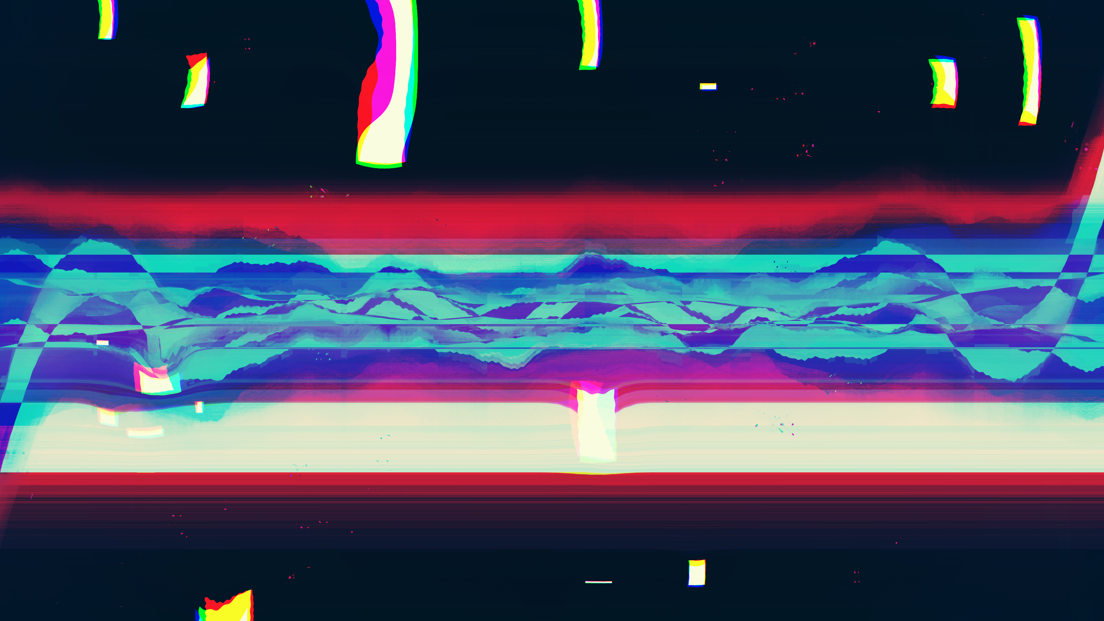 General 3840x2160 glitch art LSD abstract digital art