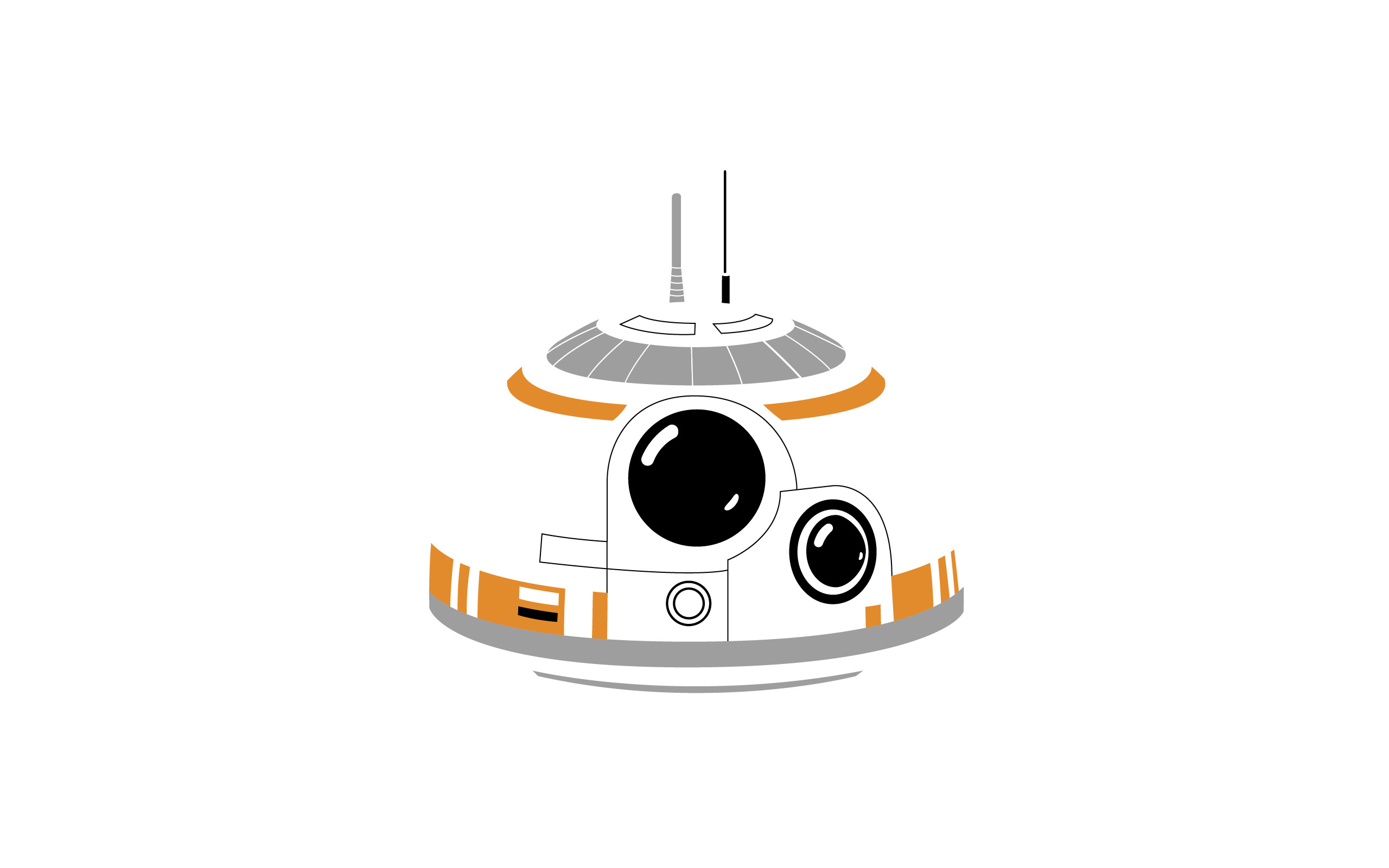 General 2560x1600 Star Wars Star Wars Droids minimalism BB-8 movie characters