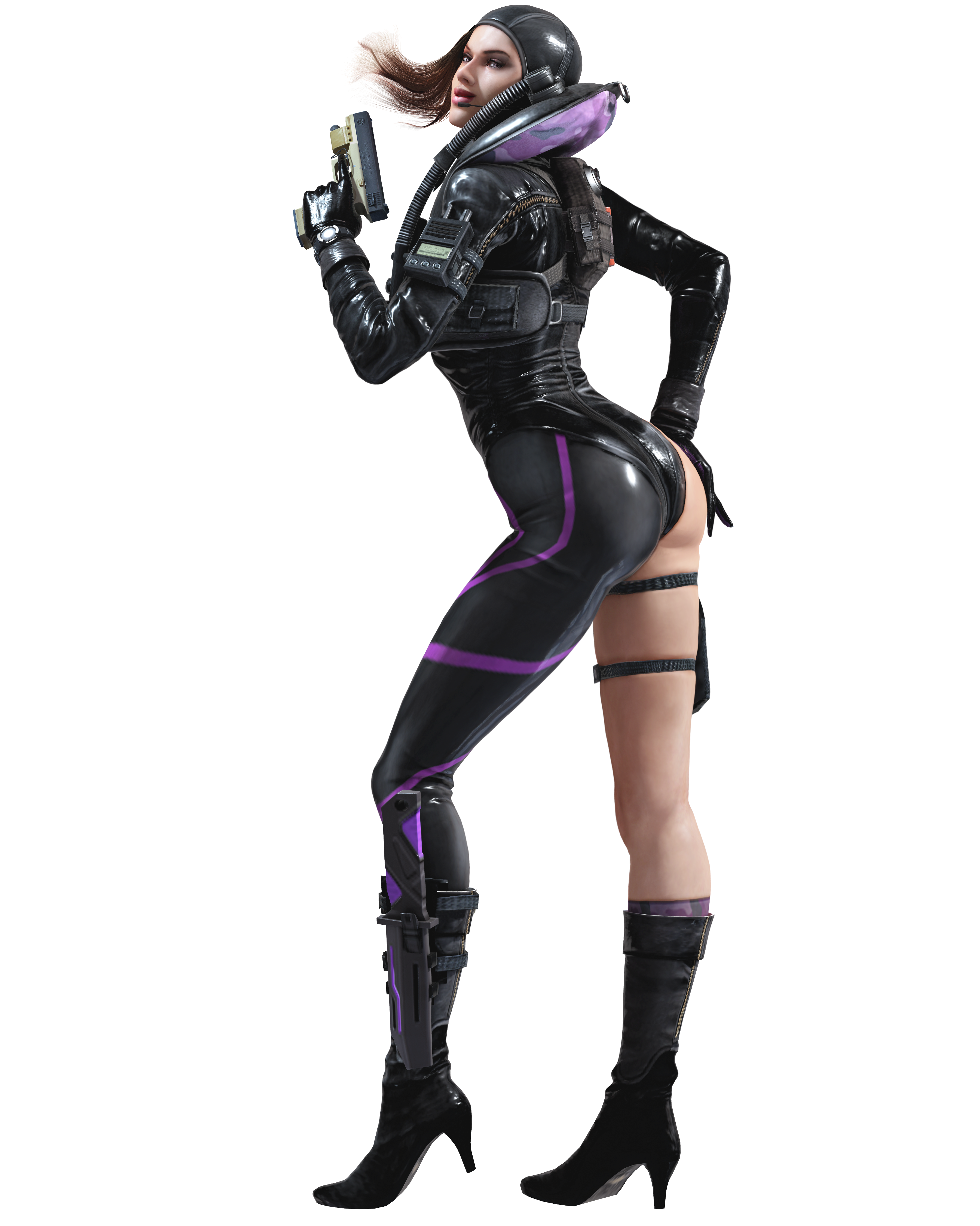 General 3600x4500 Resident Evil Resident Evil Revalations ass simple background weapon gun Video Game Horror girls with guns heels video game characters video game girls fan art video game art black background Jessica Sherawat