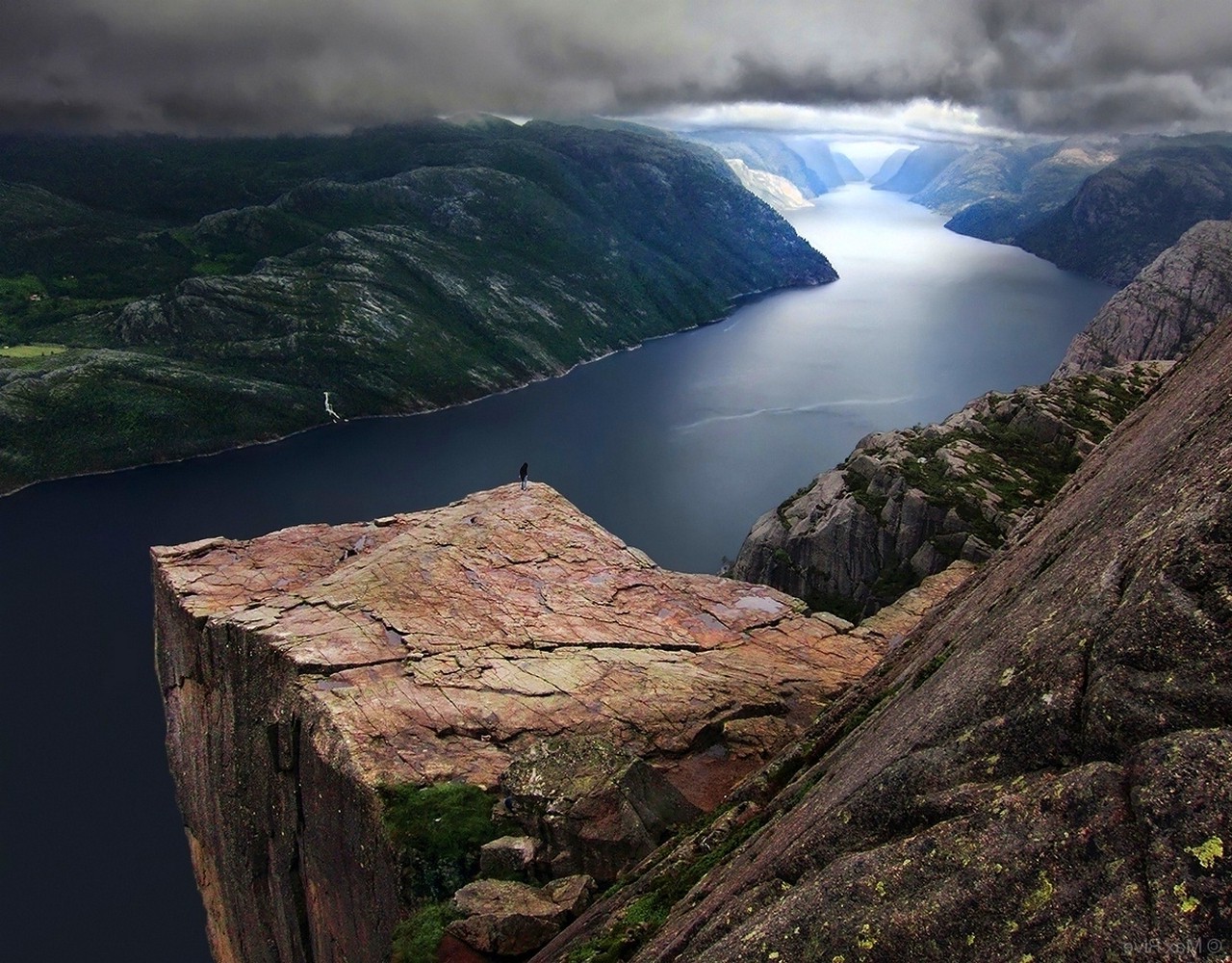 General 1280x1000 river clouds mountains rocks landscape Norway pulpit rock nature cliff nordic landscapes