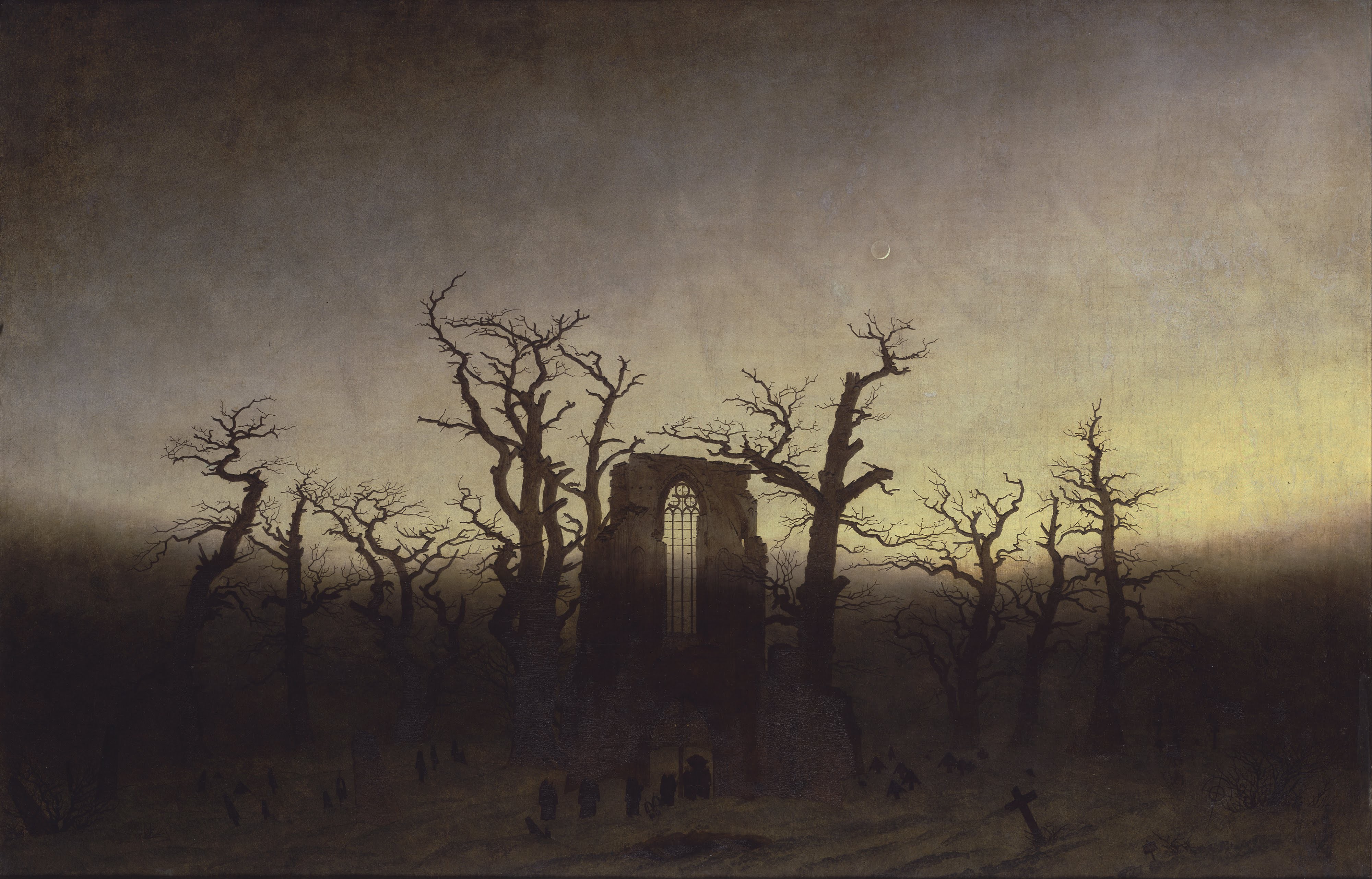 General 4000x2563 painting landscape gothic Caspar David Friedrich