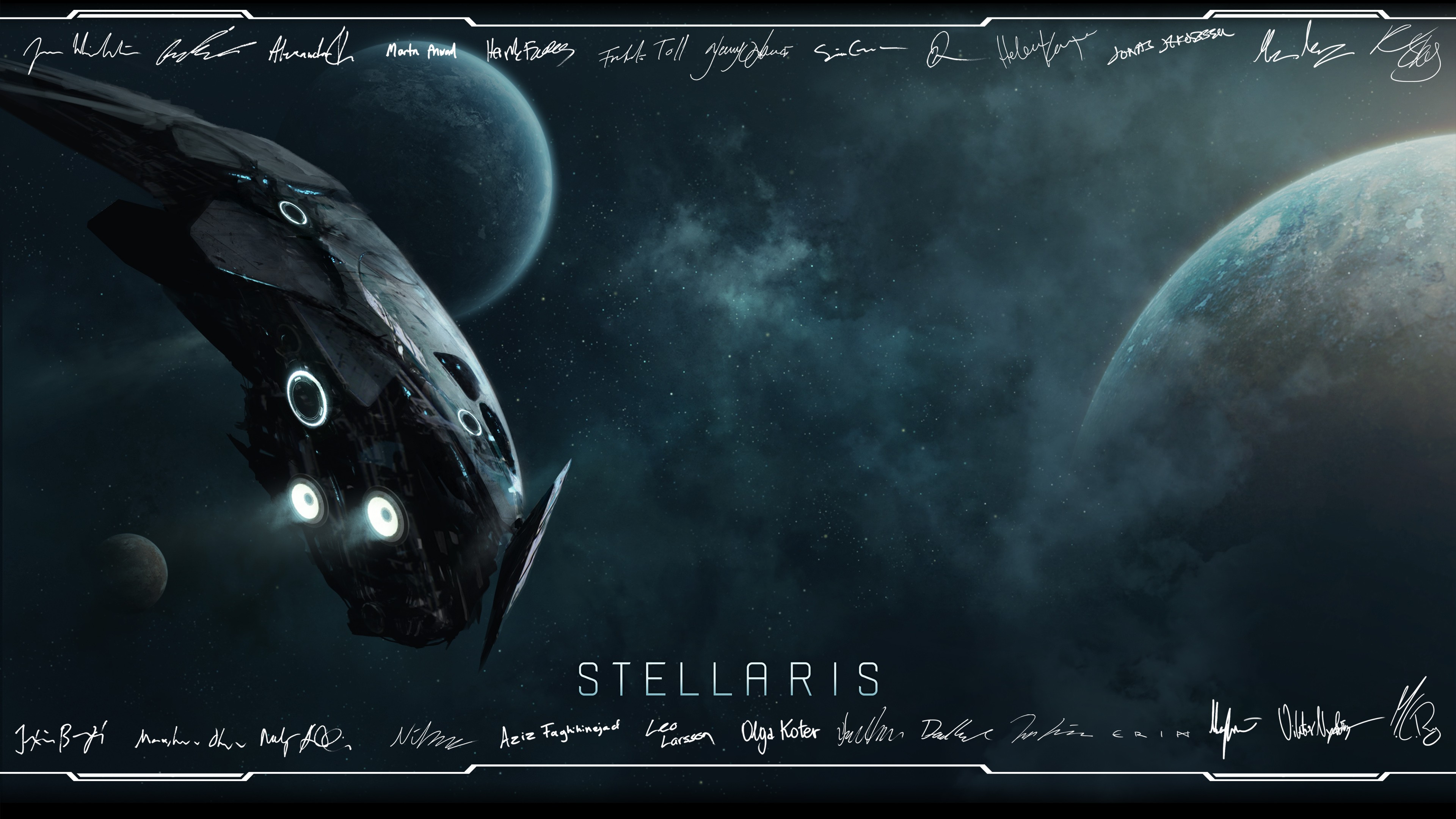 General 3840x2160 stellaris galaxy space art spaceship video game art