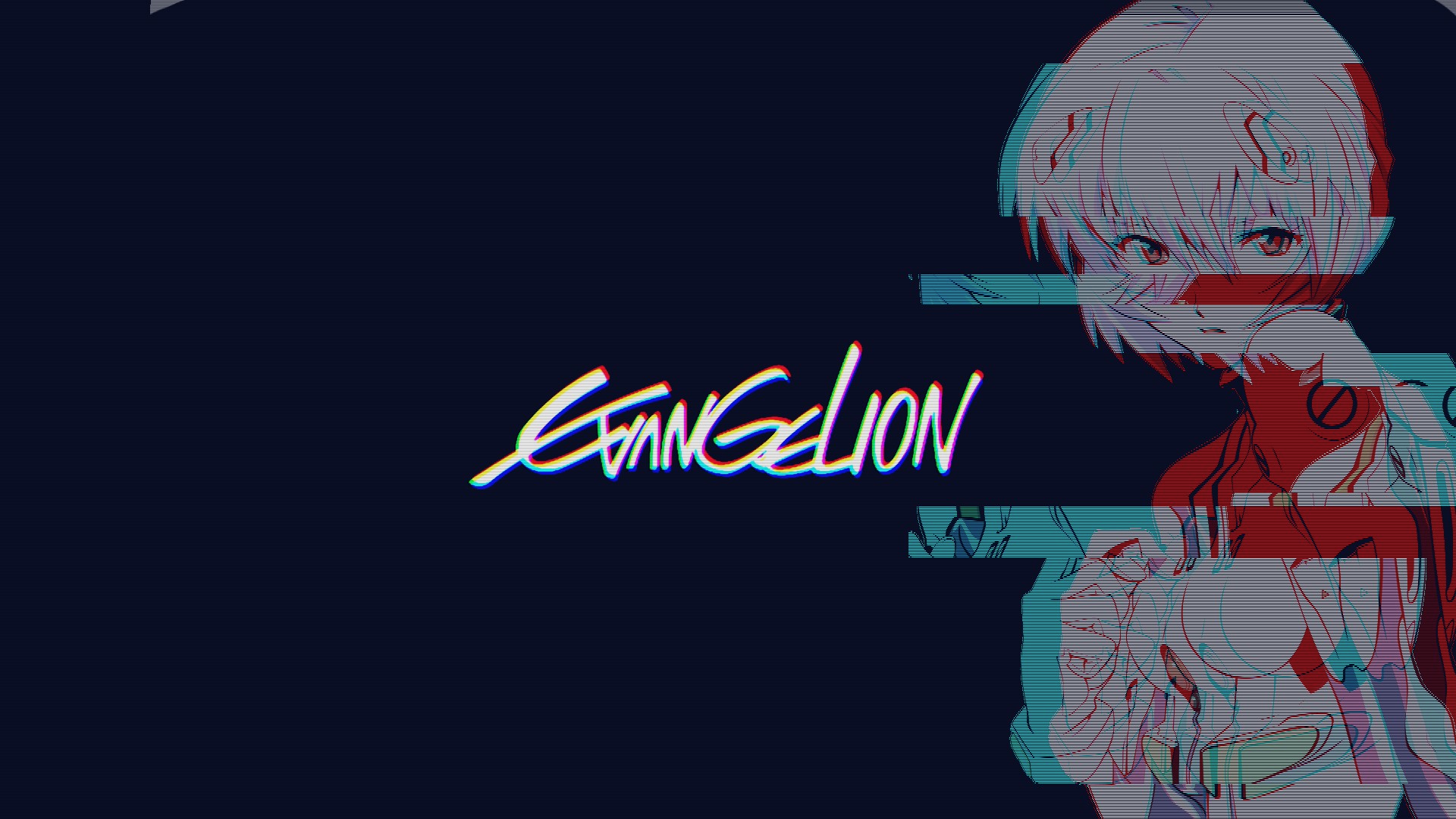 Anime 1920x1080 vaporwave vintage Neon Genesis Evangelion chromatic aberration anime girls Ayanami Rei