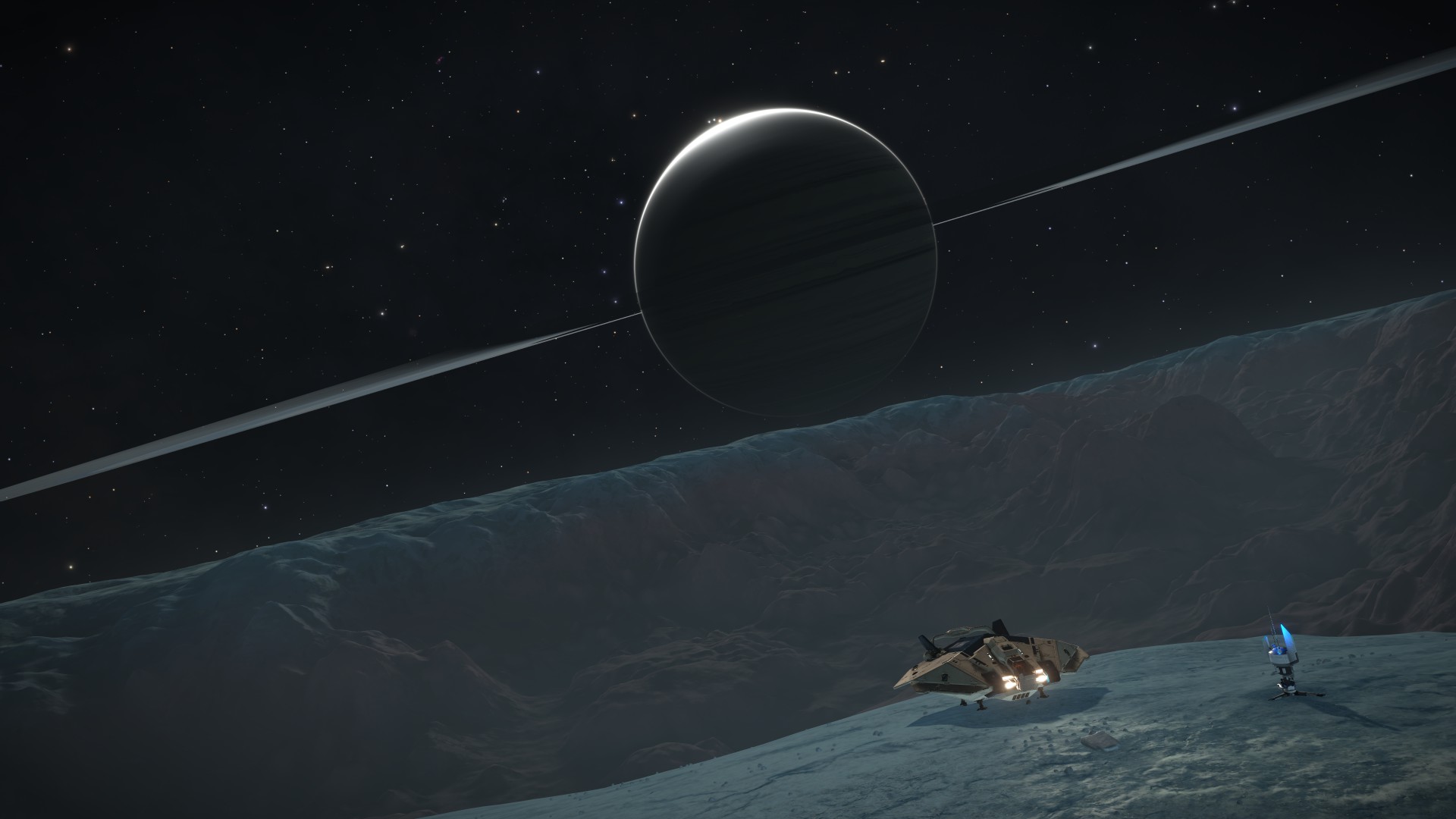 General 1920x1080 Elite: Dangerous space Space Simulator spaceship planet planetary rings Gas giant ASP Explorer video games