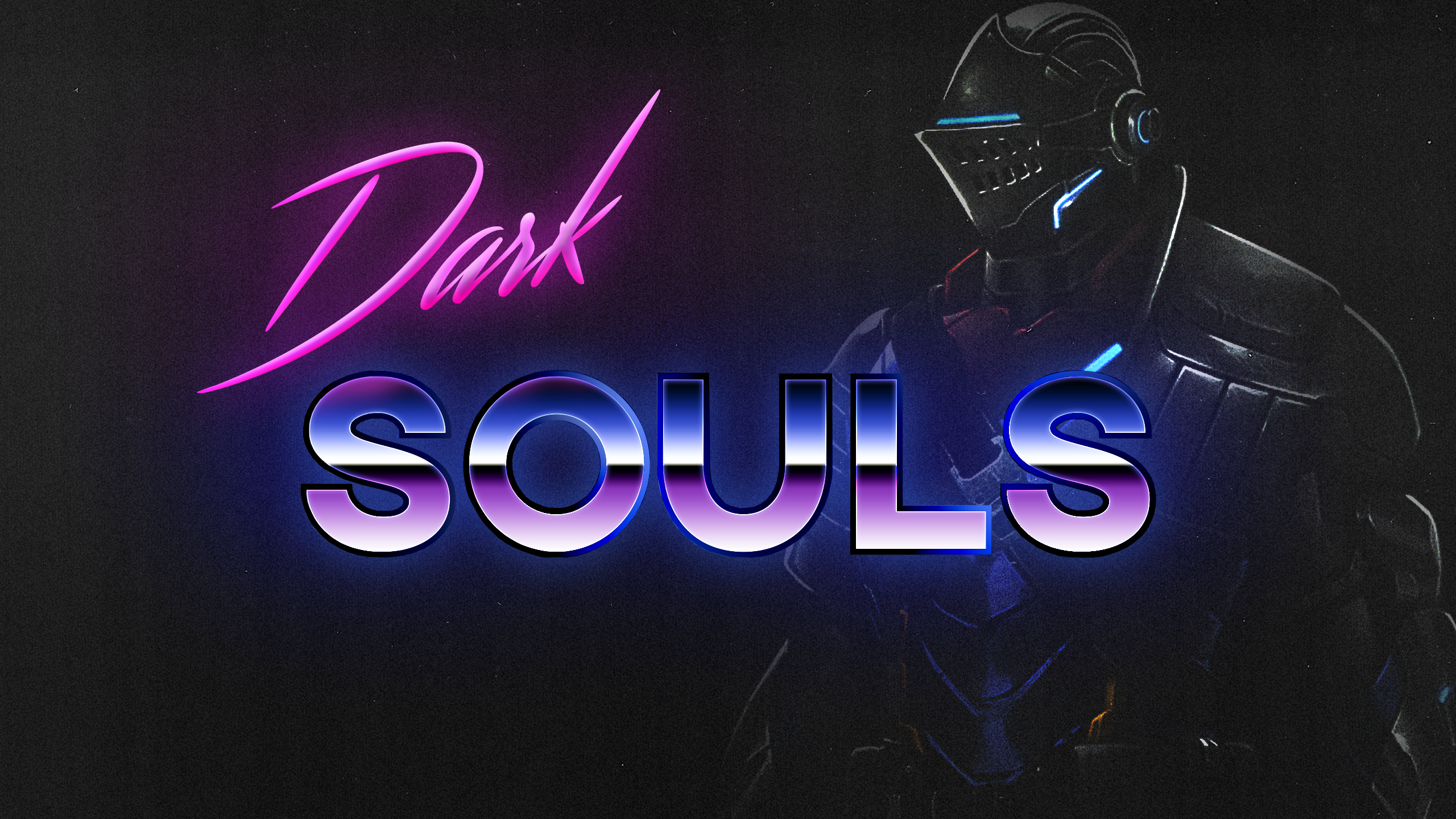 General 2560x1440 digital art artwork Dark Souls video games Dark Souls III armor neon video game art From Software