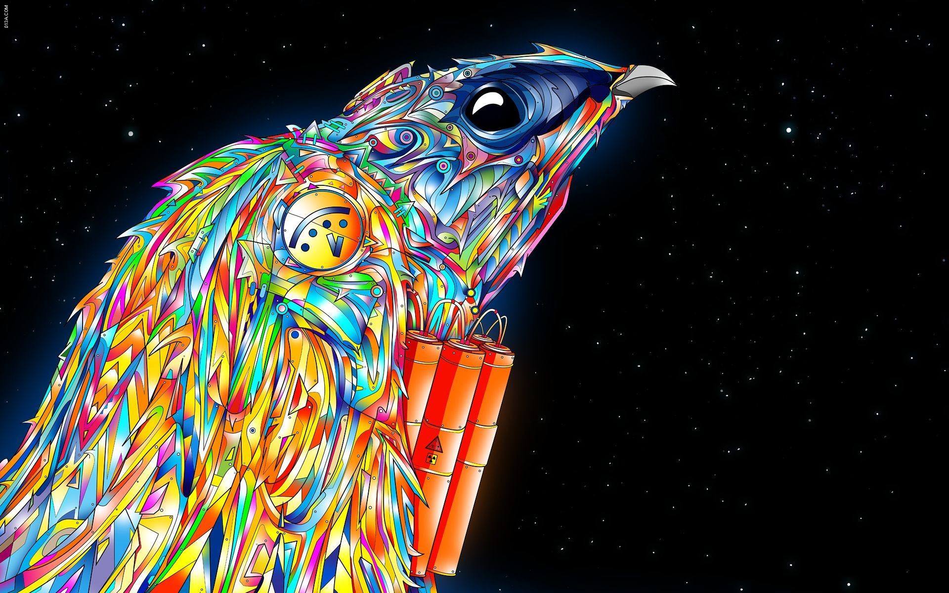 General 1920x1200 psychedelic abstract birds Matei Apostolescu digital art