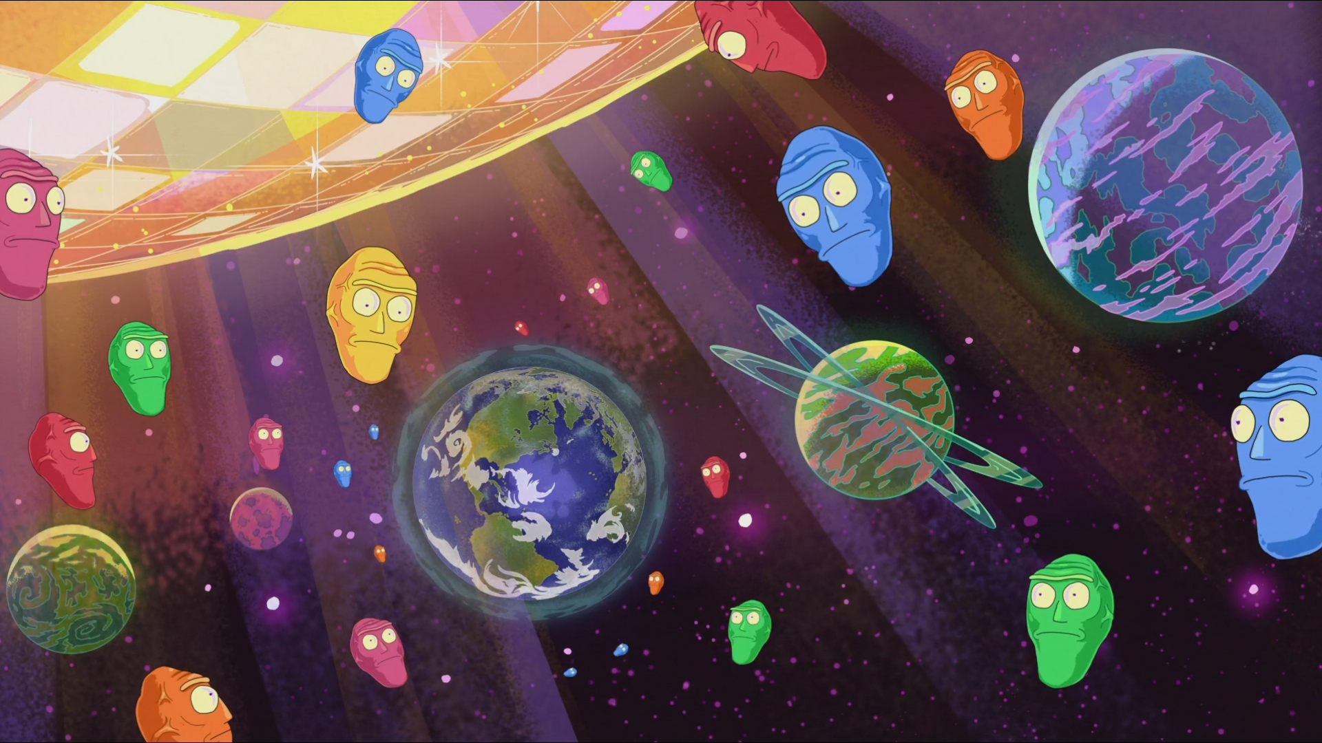 General 1920x1080 Rick and Morty space cartoon colorful