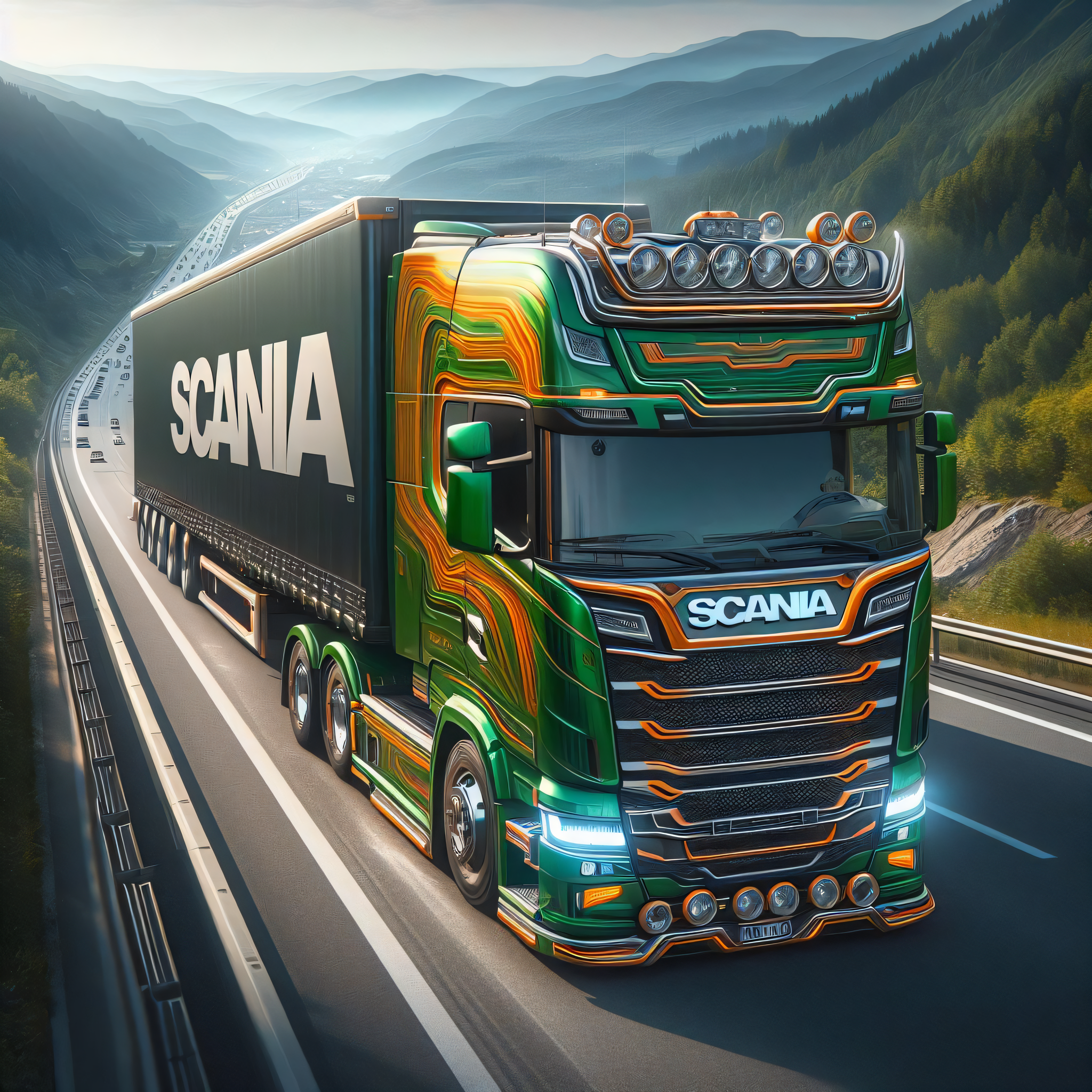 General 2048x2048 truck Scania AI art