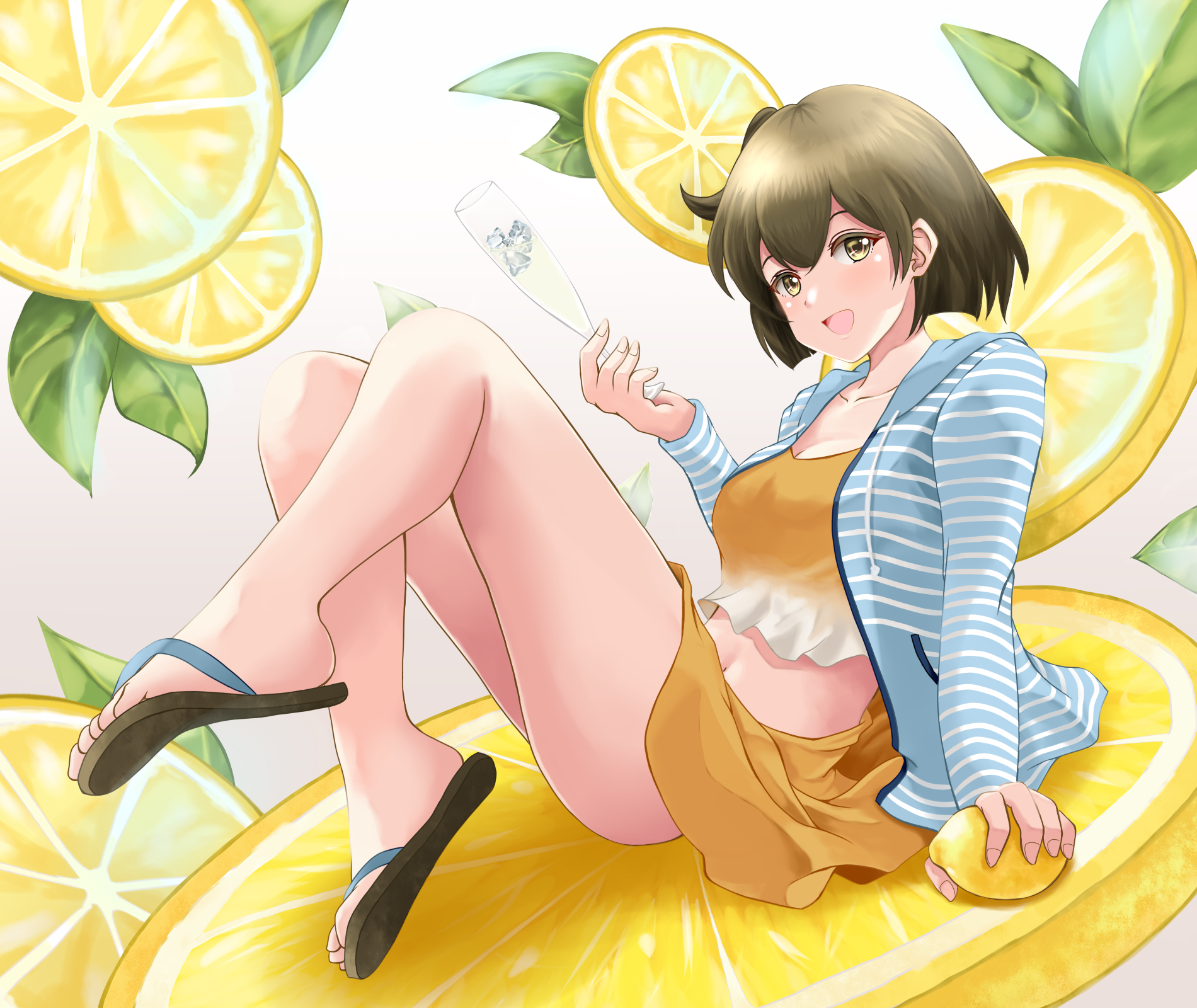 Anime 1900x1600 anime anime girls Kantai Collection Hiryuu (KanColle) short hair brunette solo artwork digital art fan art lemons