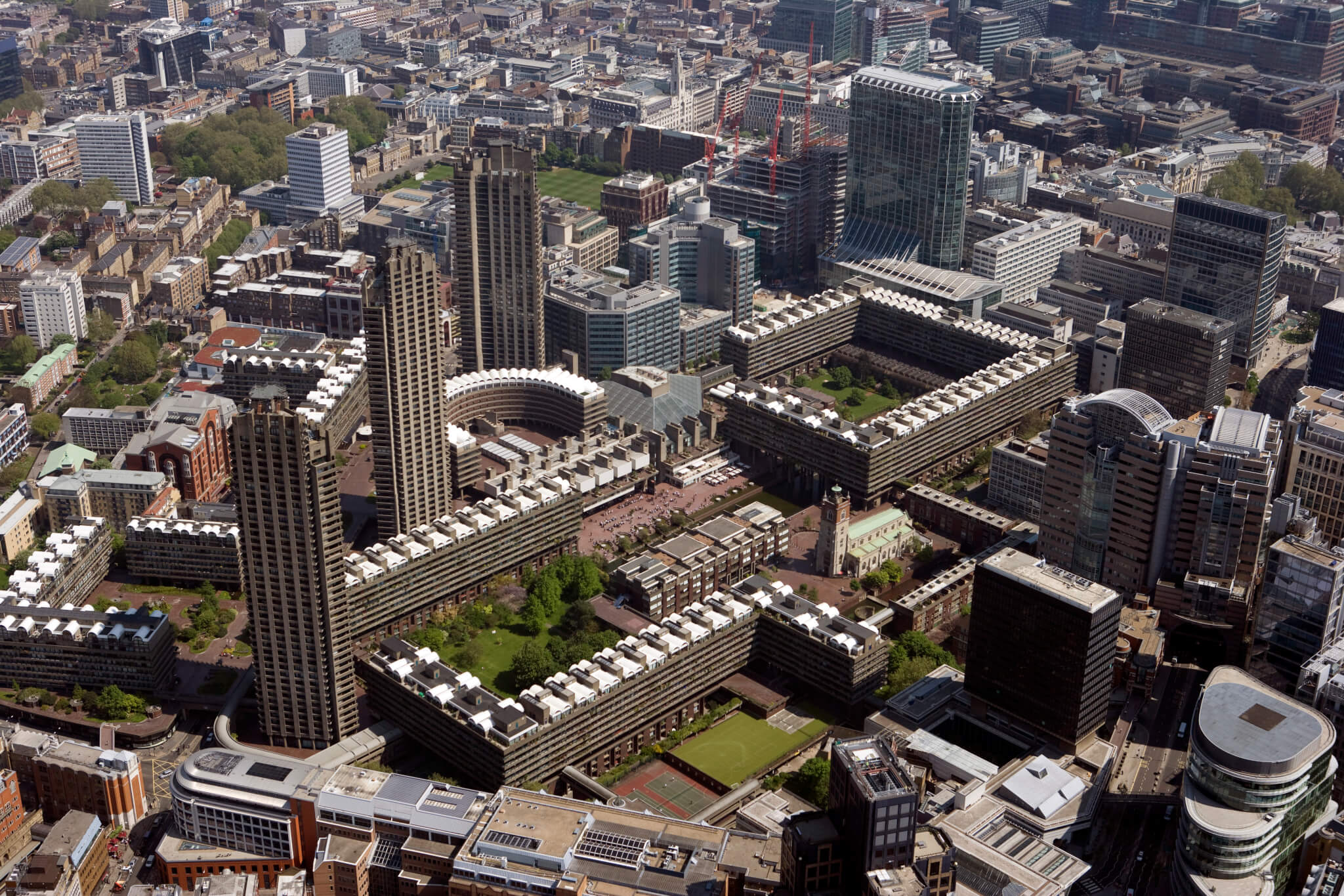 General 2048x1365 photography aerial view building Barbican London Brutalism UK England architecture cityscape city
