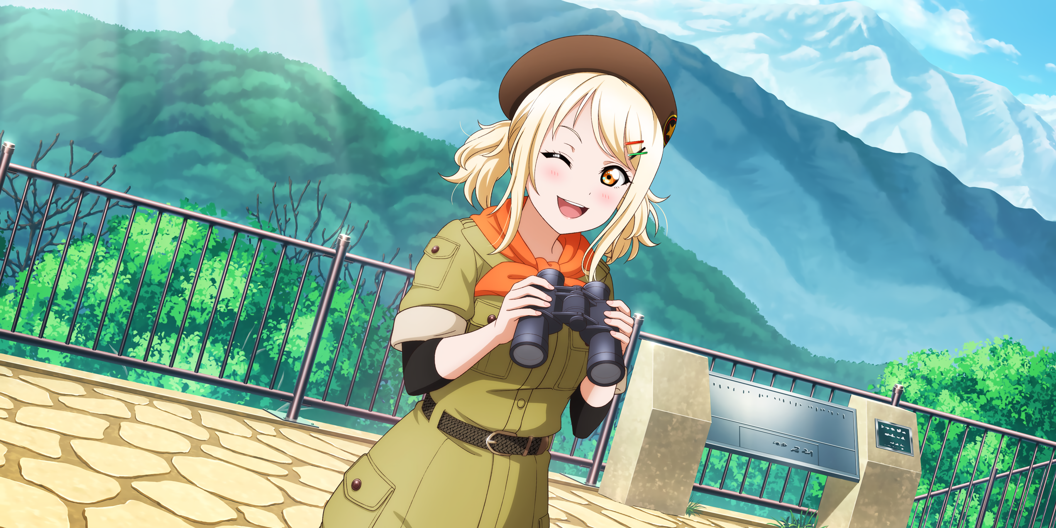 Cartoon Binoculars PNG Transparent, Character Girl Binoculars Cartoon, Anime,  Lovely, Little Girl PNG Image For Free Download