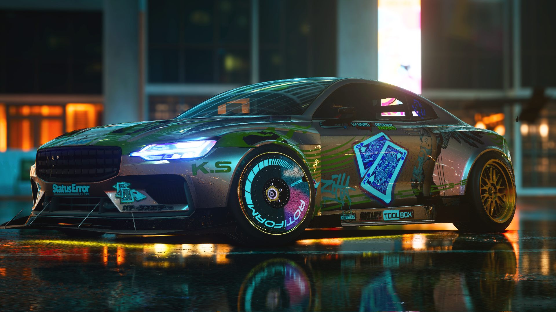General 1920x1080 Need for Speed: Heat Need for Speed EA Games car video game car race cars 4K gaming neon custom-made headlights CGI video games