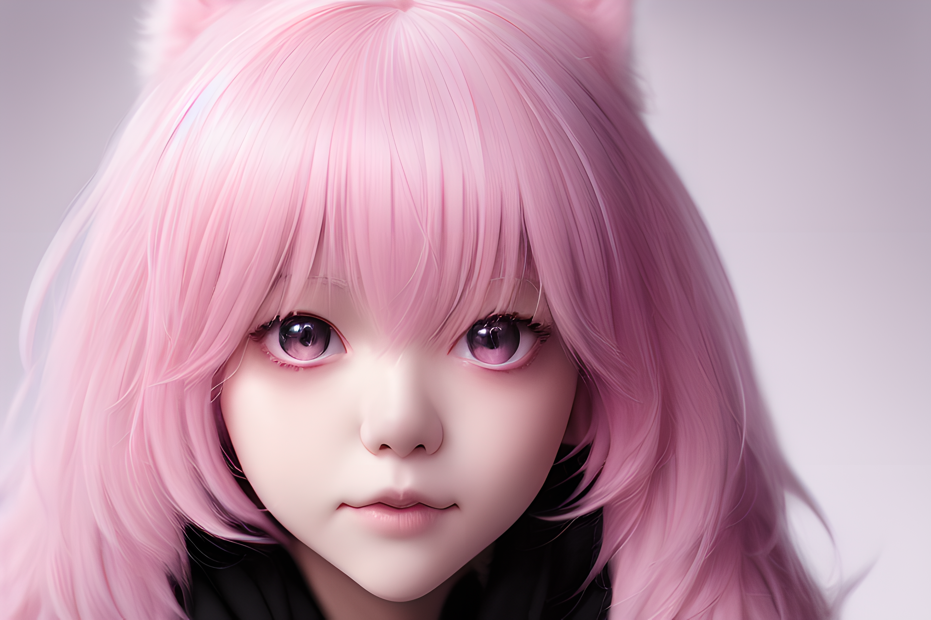 Anime 3072x2048 pink hair anime girls AI art Stable Diffusion