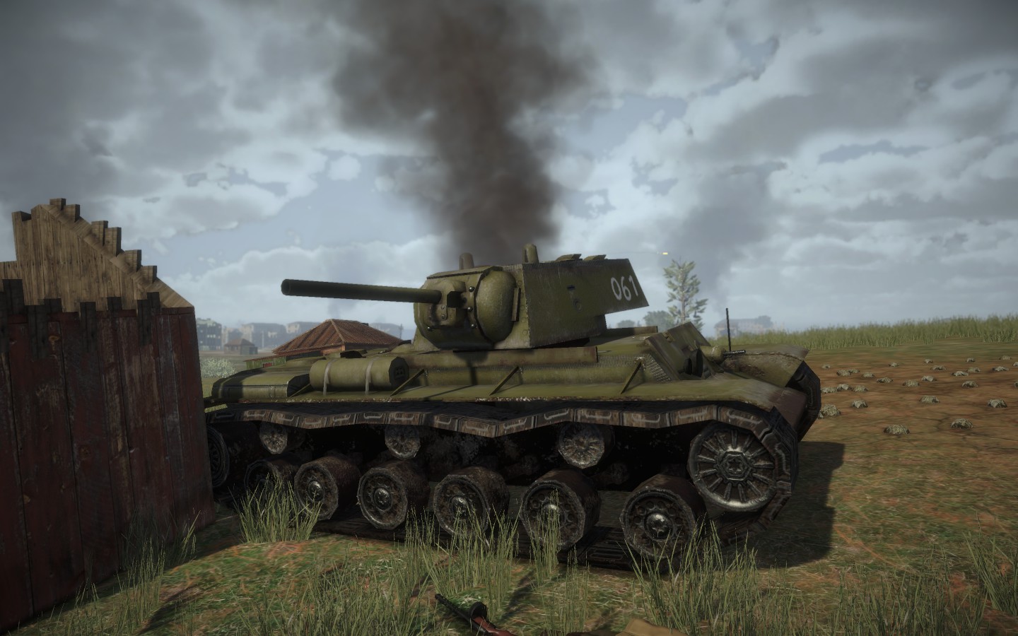 General 1440x900 tank World War II KV-1 smoke Easy Red 2 video games Russian/Soviet tanks