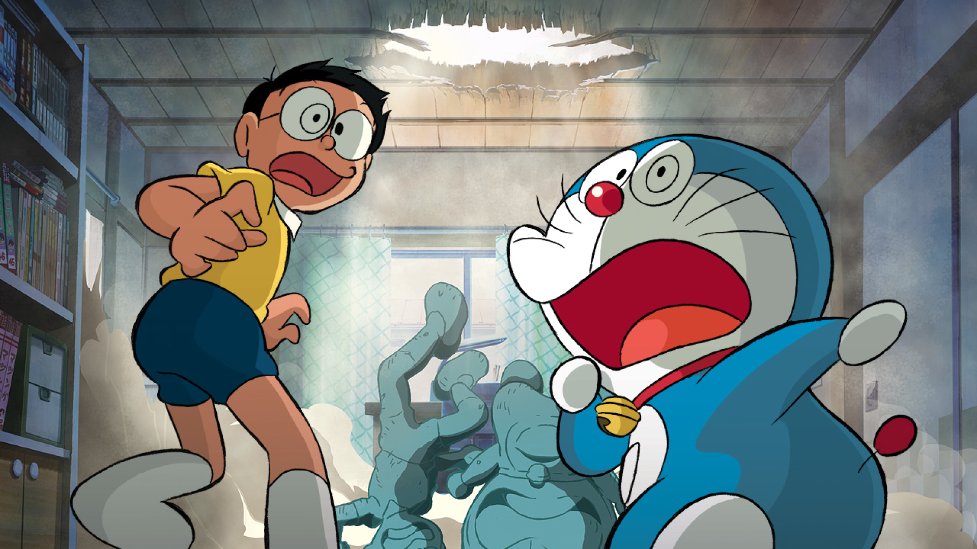 Anime 1920x1080 Doraemon Nobita Sunio Shizuka Minamoto Nobita Nobi Takeshi Gouda Gian Suneo Honekawa Dorami anime boys anime creatures anime