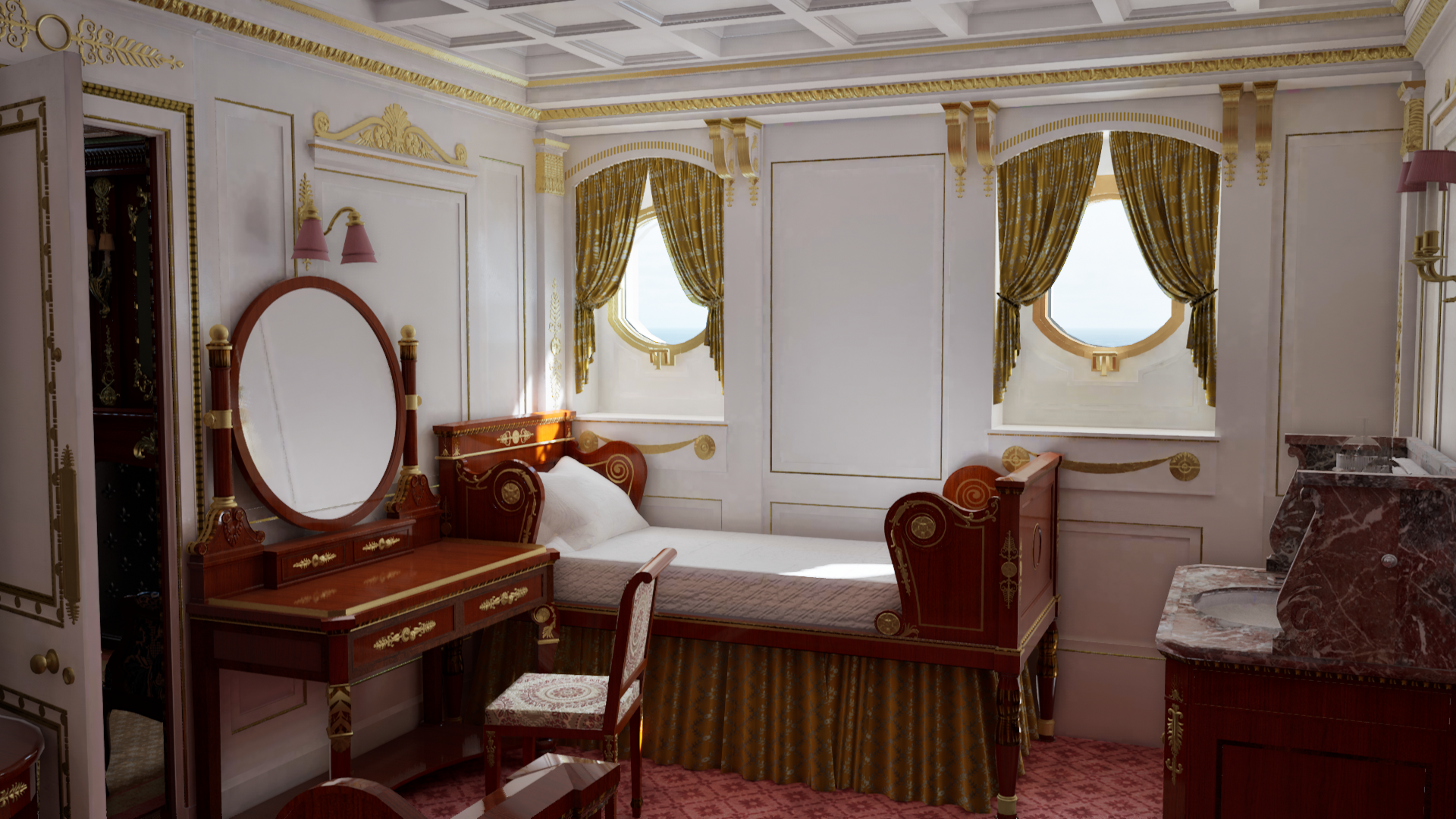General 1920x1080 Titanic Demo401 interior bed mirror chair window architecture