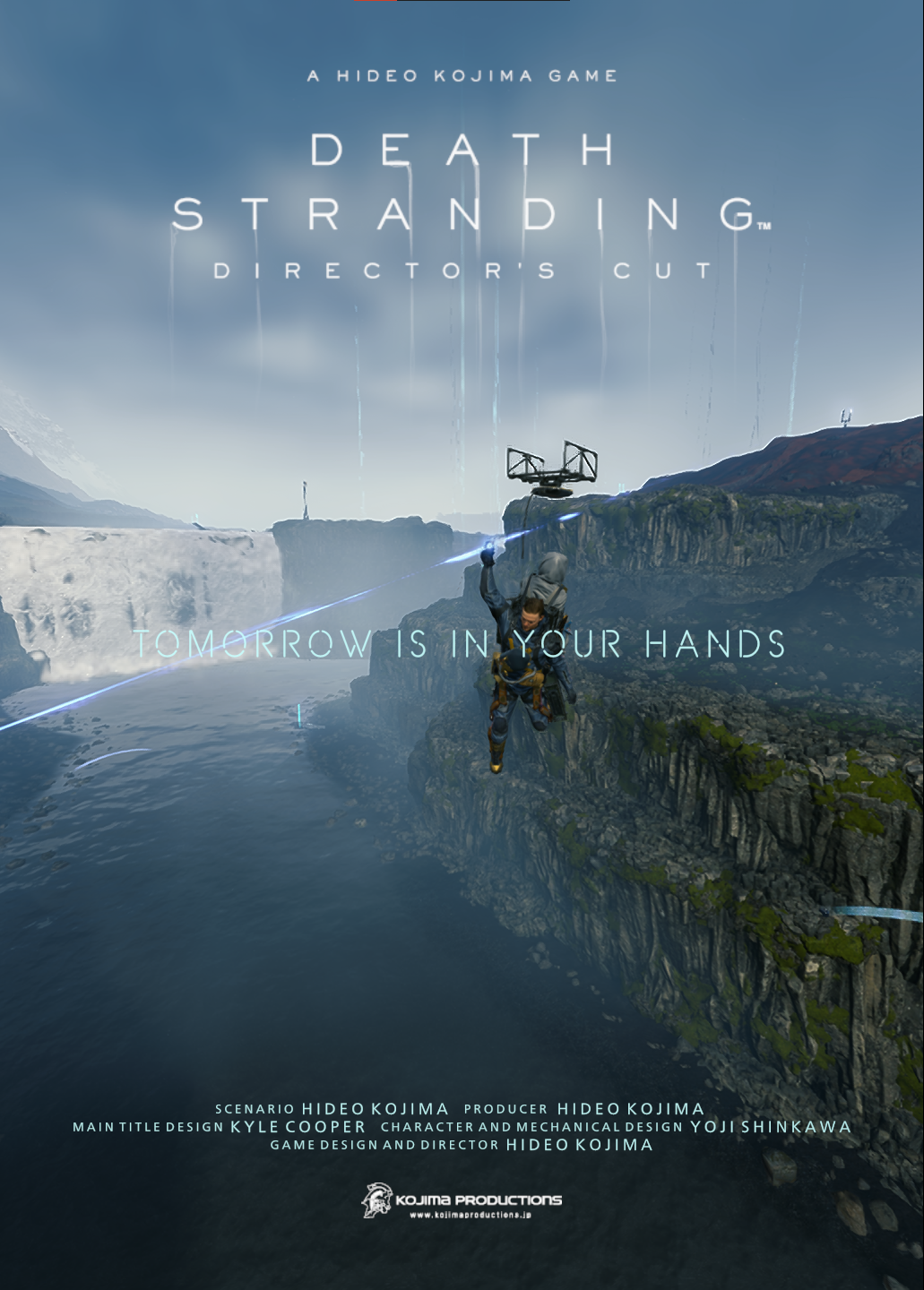 General 1031x1440 Death Stranding Director's Cut Game Gear video games video game art water portrait display title video game characters text clouds watermarked sky cliff