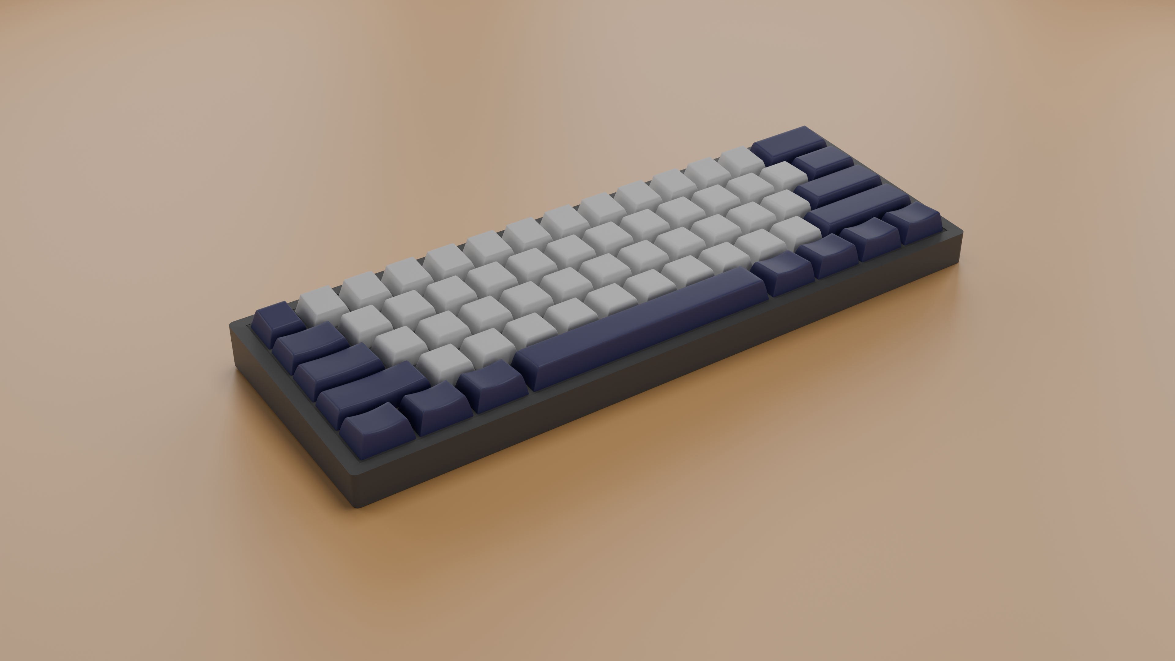 General 3840x2160 keyboards Blender minimalism digital art mechanical keyboard CGI simple background keys