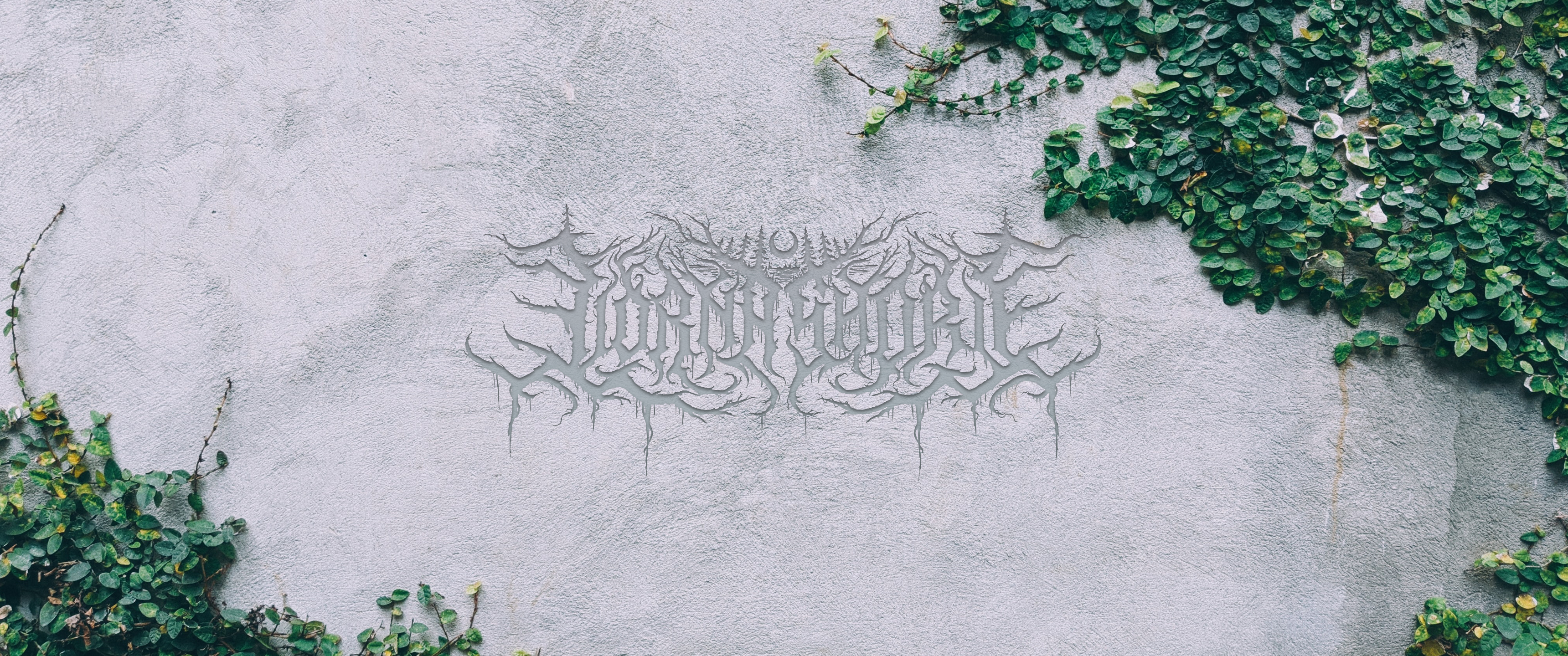 General 3440x1440 Lorna Shore ivy wall deathcore band band logo logo simple background ultrawide