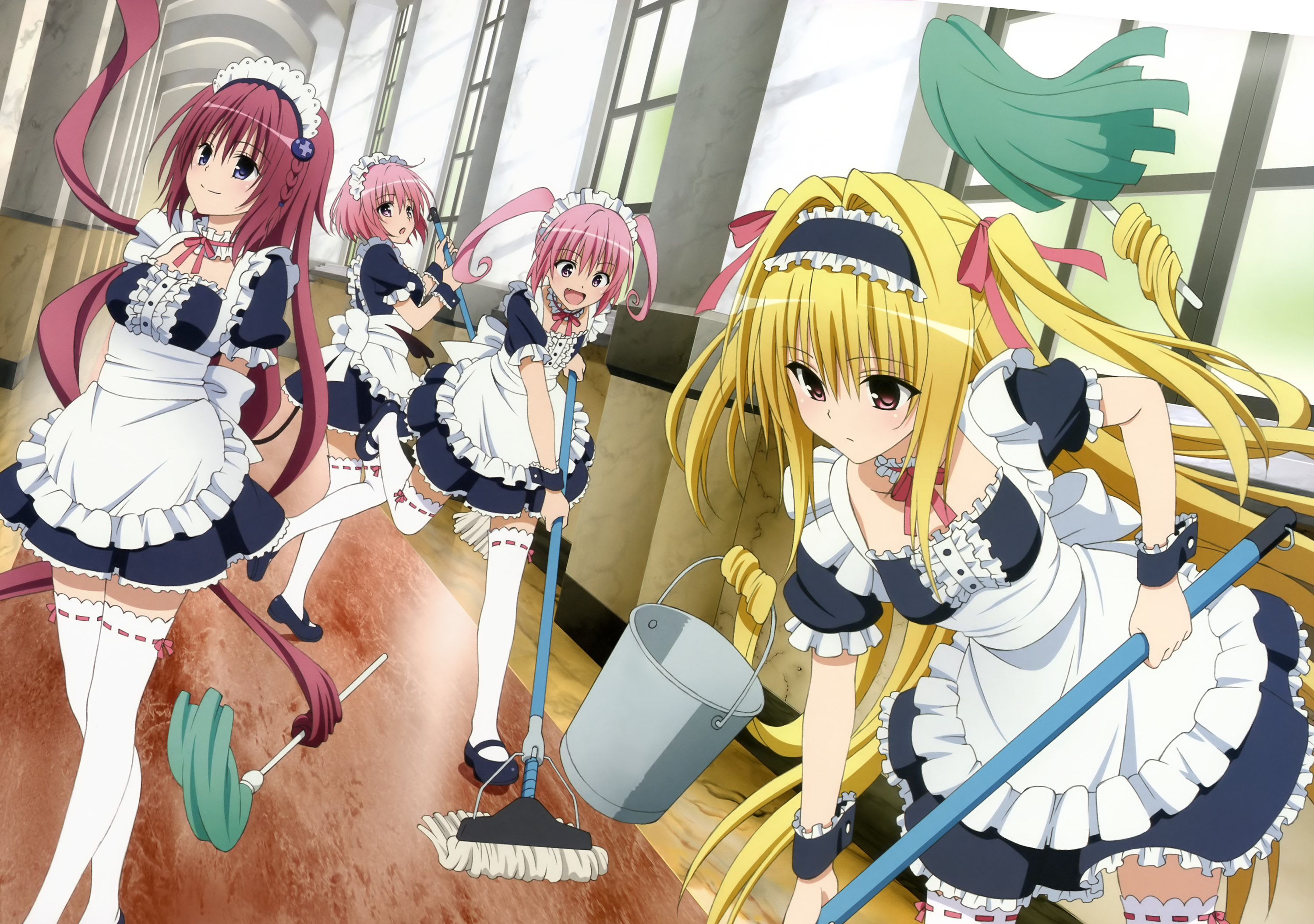 Anime 3000x2111 anime girls blonde To Love-ru To Love-ru Darkness Momo Velia Deviluke Golden Darkness maid