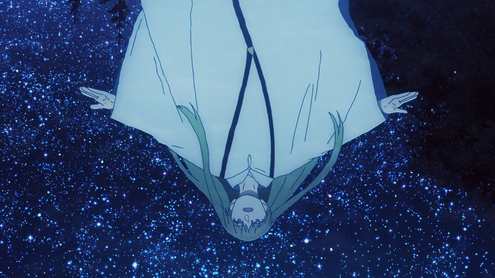 Anime 1920x1080 Fate series Fate/strange Fake Enkidu (FGO) gender-fluid anime anime screenshot sky stars night long hair