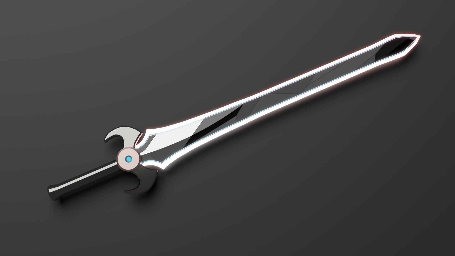 General 1920x1080 sword Blender simple background weapon minimalism CGI digital art