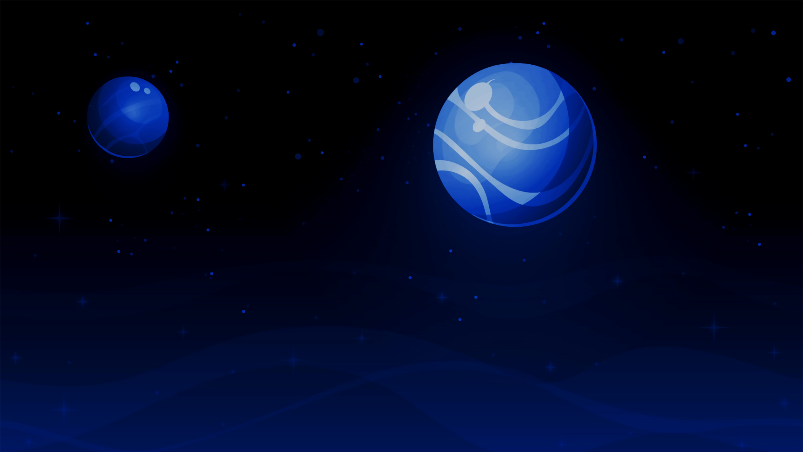 General 2560x1440 space planet blue digital art blue background simple background sphere