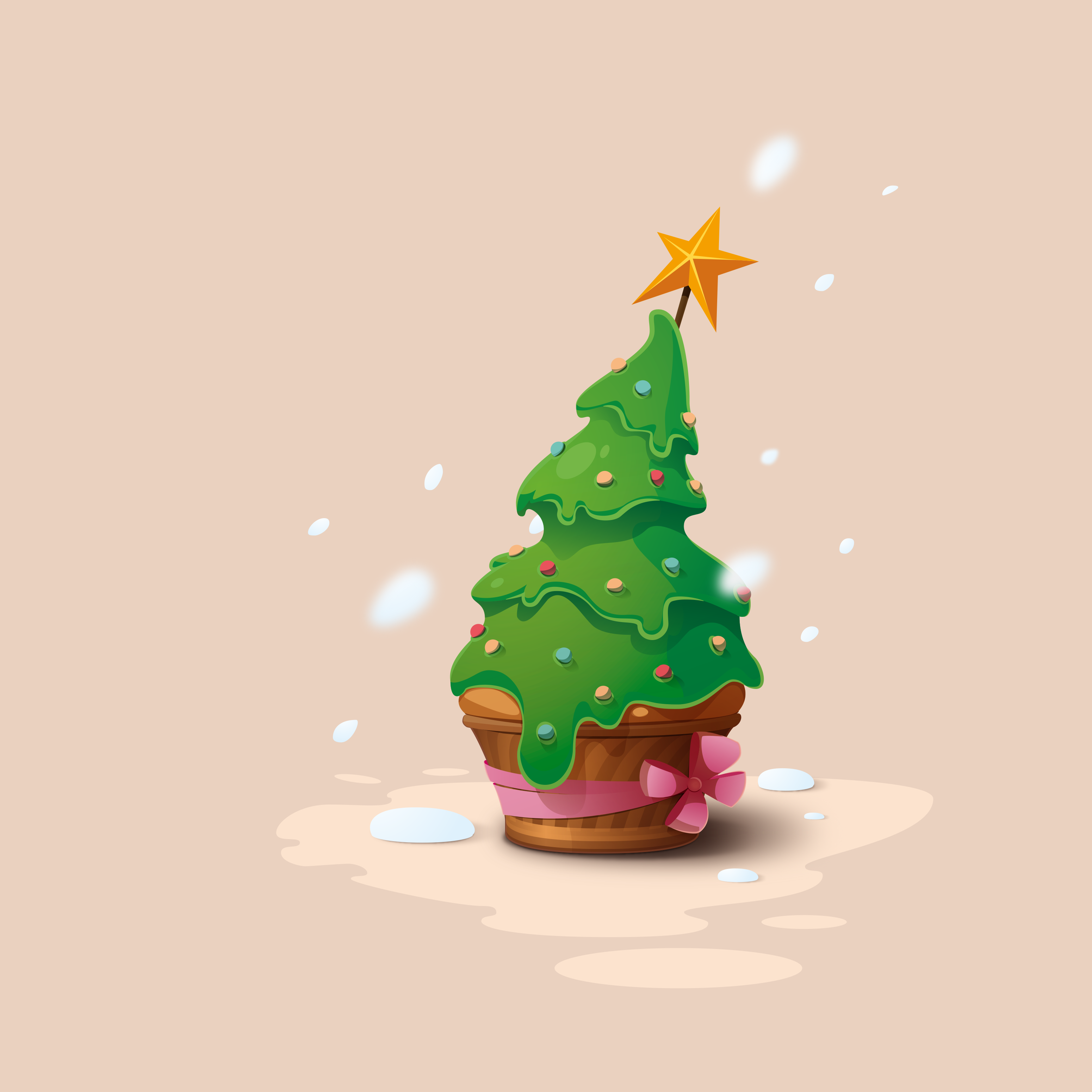 General 3100x3100 Christmas Christmas tree simple background decorations