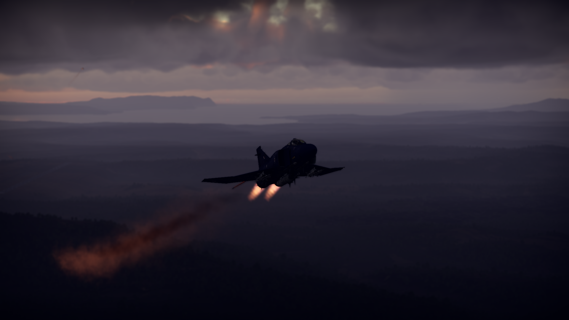 General 1920x1080 War Thunder jet fighter sunset military aircraft military McDonnell Douglas F-4 Phantom II PC gaming screen shot vehicle military vehicle aircraft