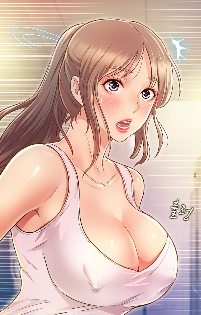 Anime 816x1280 boobs big boobs cleavage looking at viewer nipples through clothing manhwa