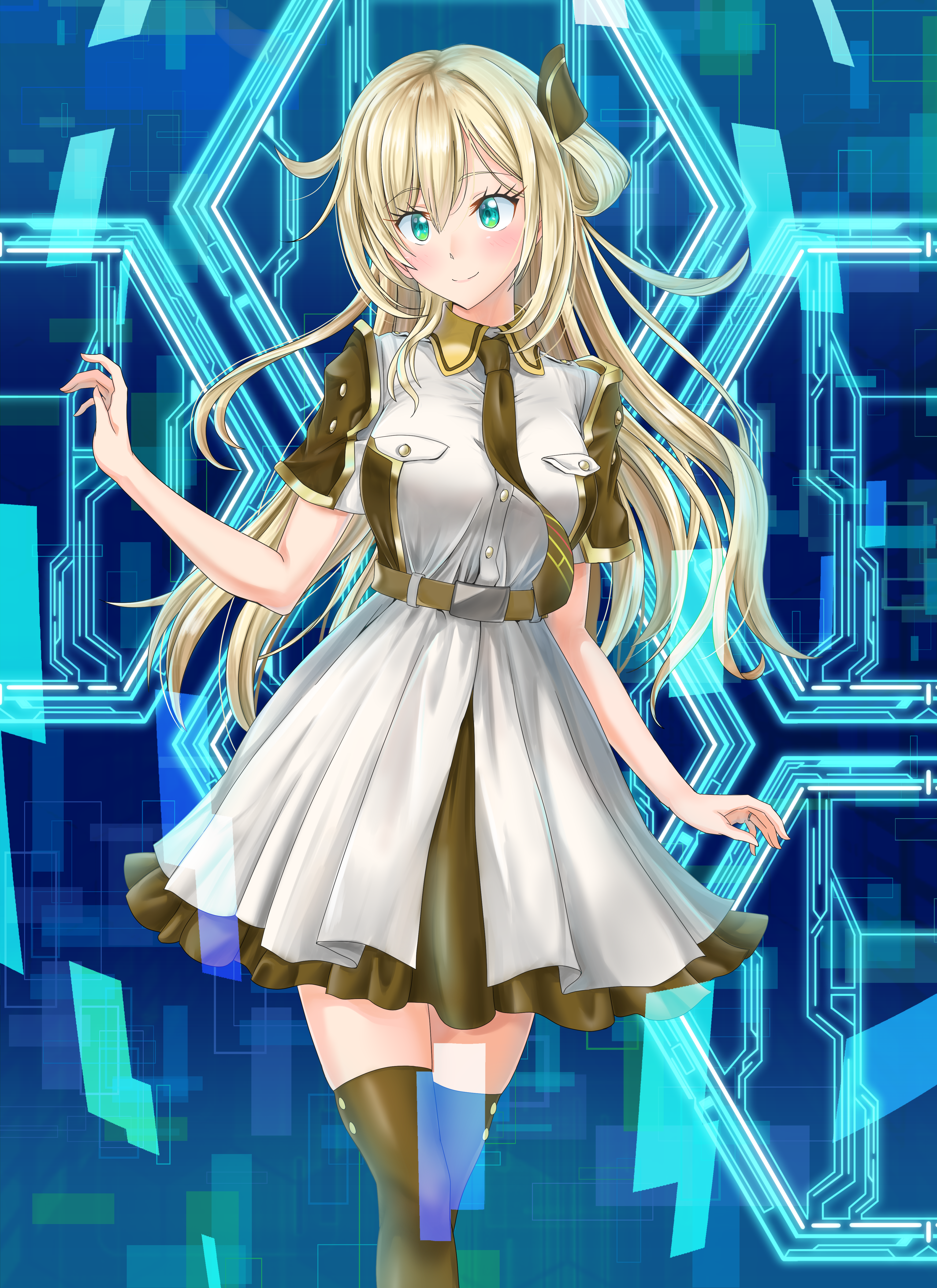 Anime 4000x5500 anime anime girls maid maid outfit Yu-Gi-Oh! Sky Striker Ace - Raye blonde long hair artwork digital art fan art