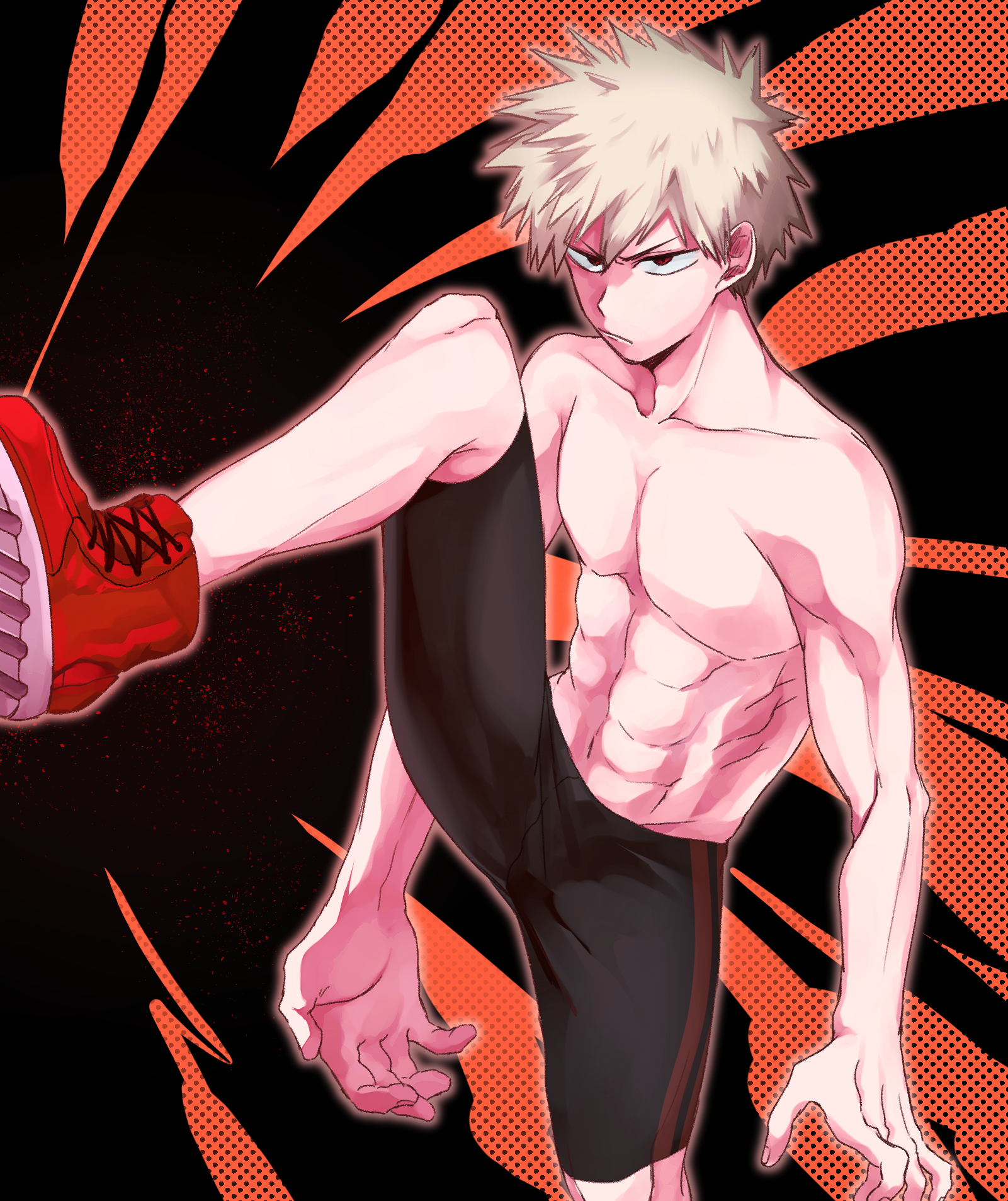 Blonde Anime Boys Katsuki Bakugou Muscles 1601x1907 Wallpaper Wallhavencc 8421