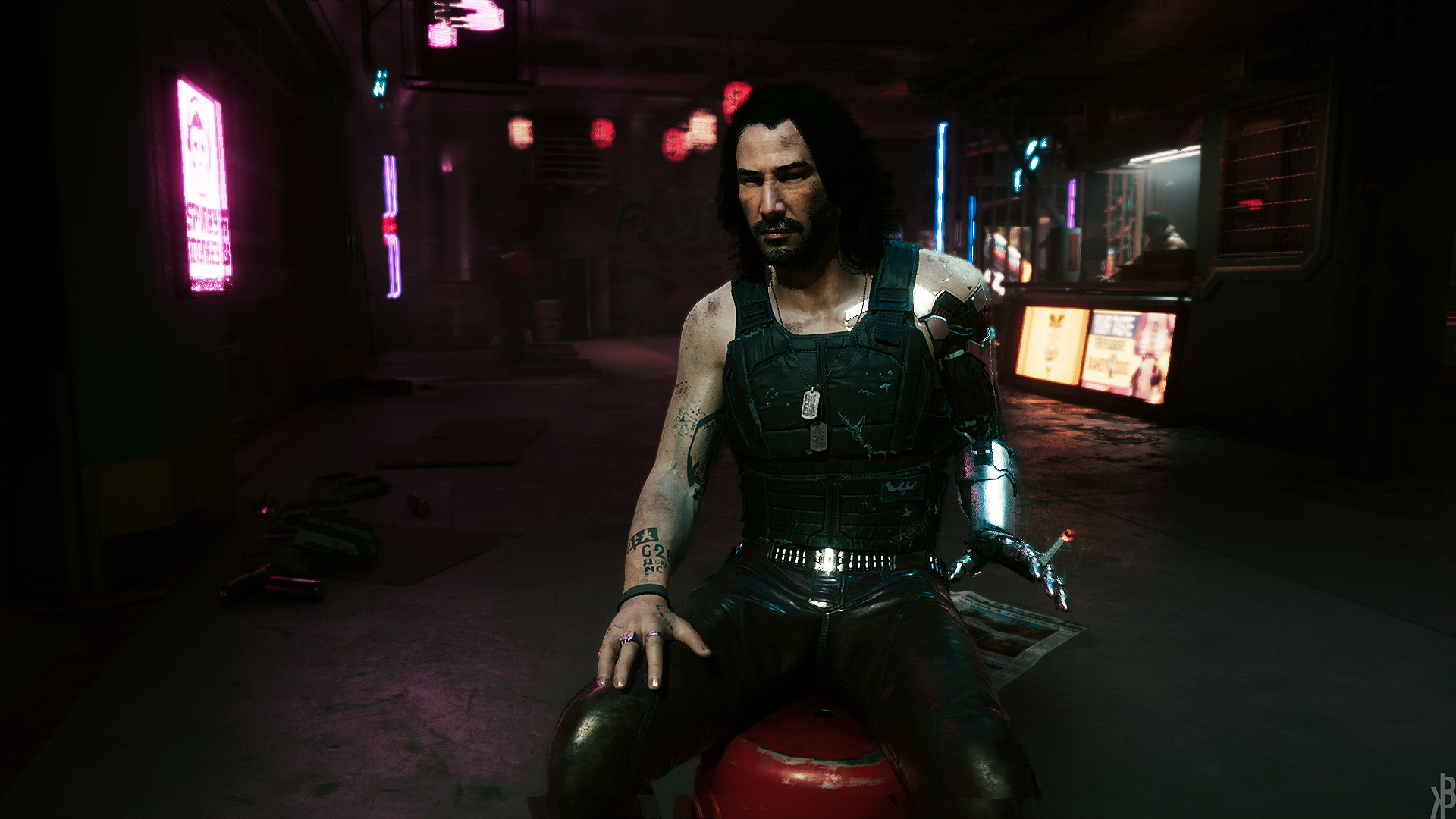General 1920x1080 video games cyberpunk Cyberpunk 2077 Johnny Silverhand CD Projekt RED actor Keanu Reeves video game characters
