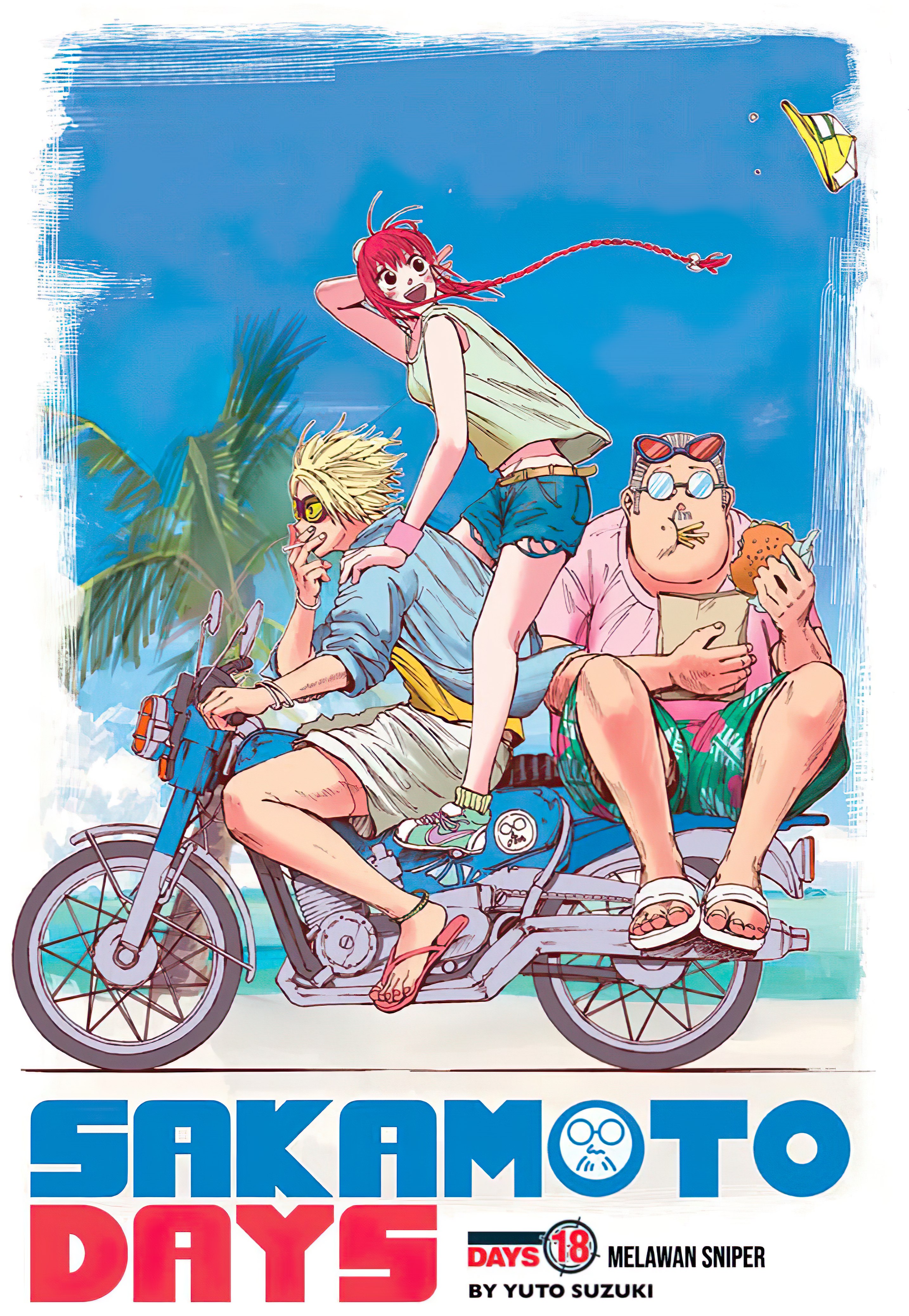 Anime 2868x4152 Sakamoto days anime anime boys anime girls vehicle motorcycle food