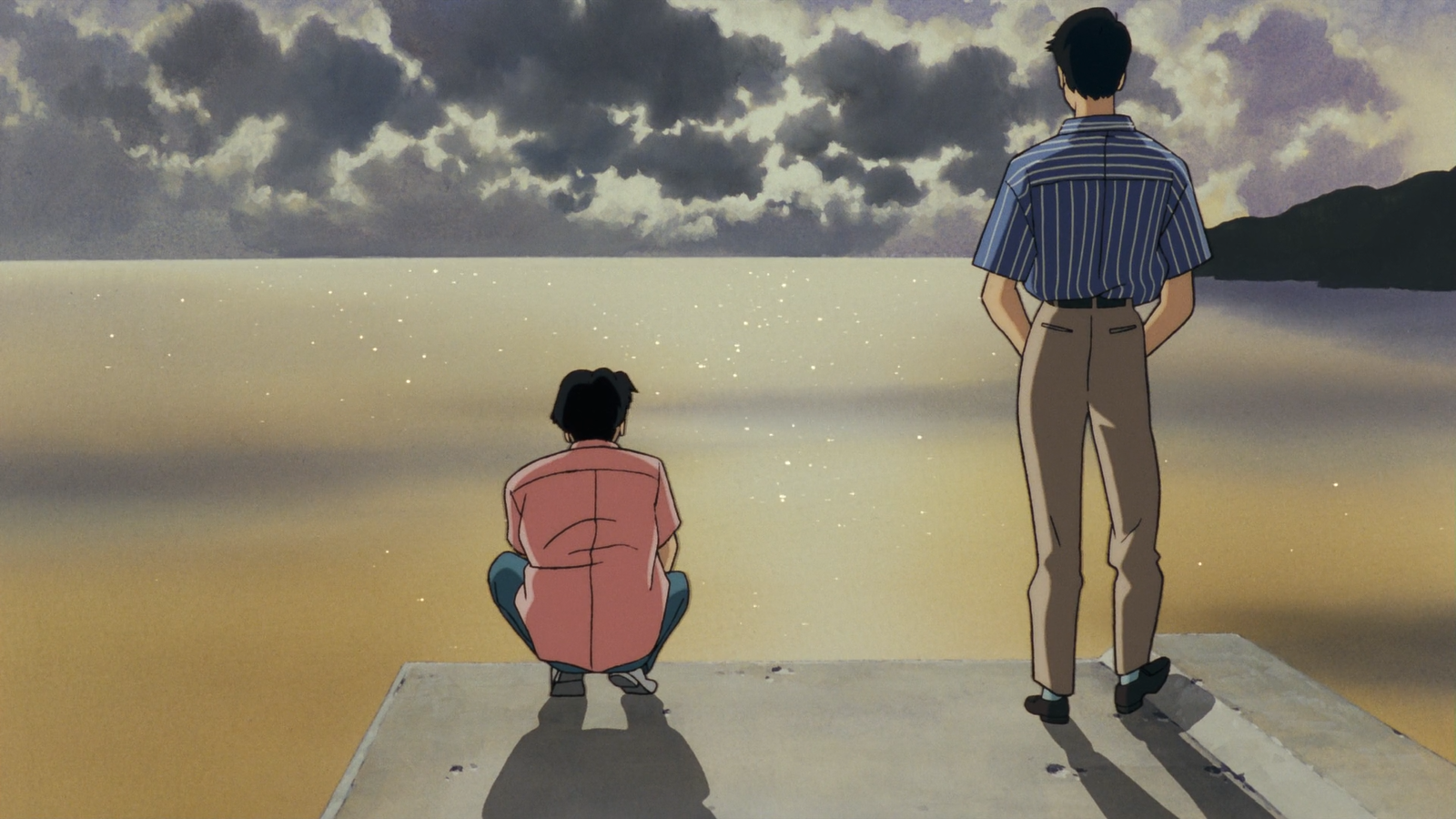 Anime 1600x900 Studio Ghibli Hayao Miyazaki anime film stills clouds anime boys squatting water