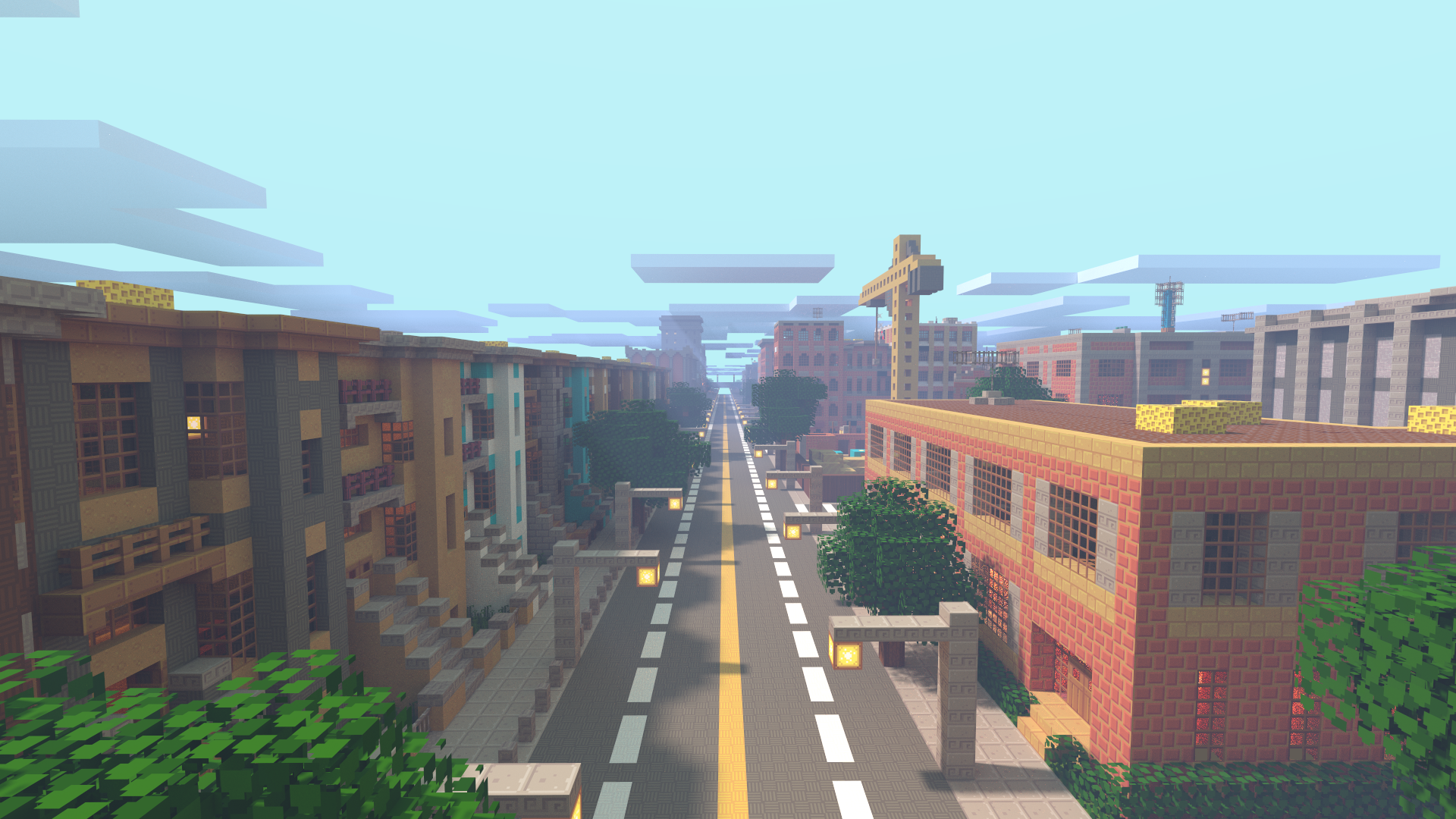 General 1920x1080 City Map Minecraft street art Mojang video games video game landscape