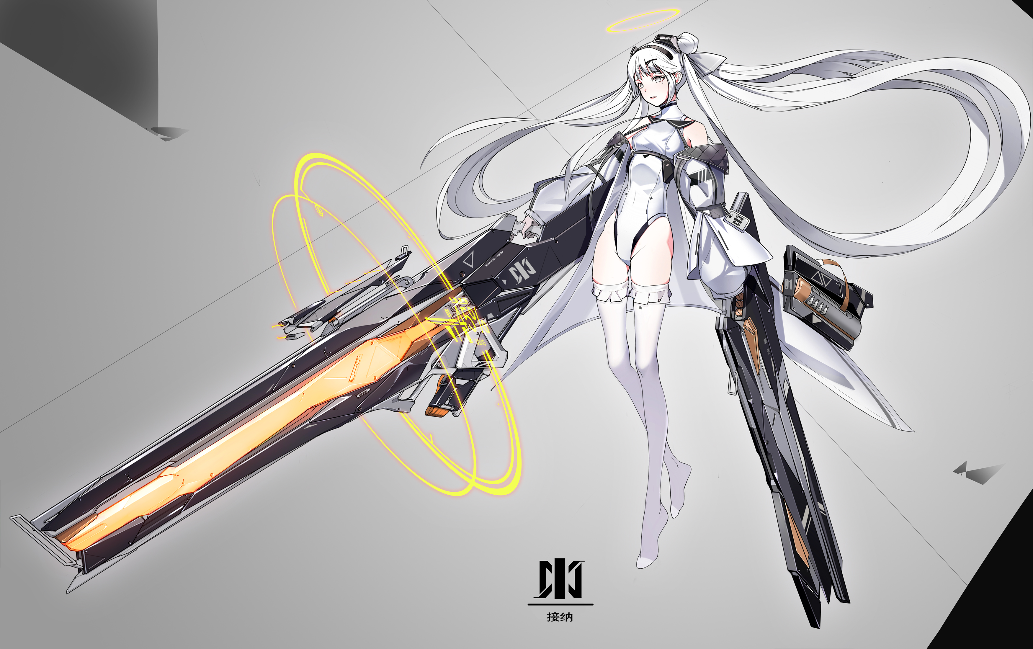 Anime 3500x2199 anime anime girls girls with guns science fiction Xin (artist) women Futuristic Weapons