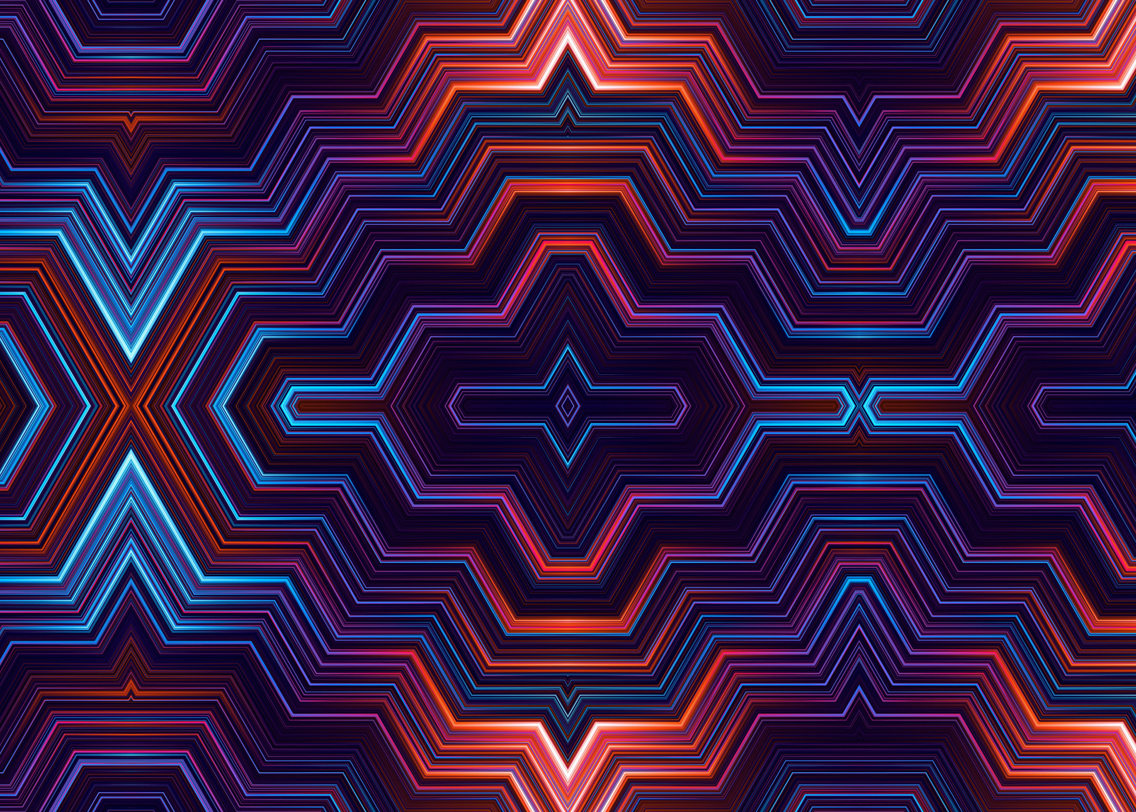 General 3920x2800 RETOKA pattern abstract lines diagonal lines colorful digital art purple