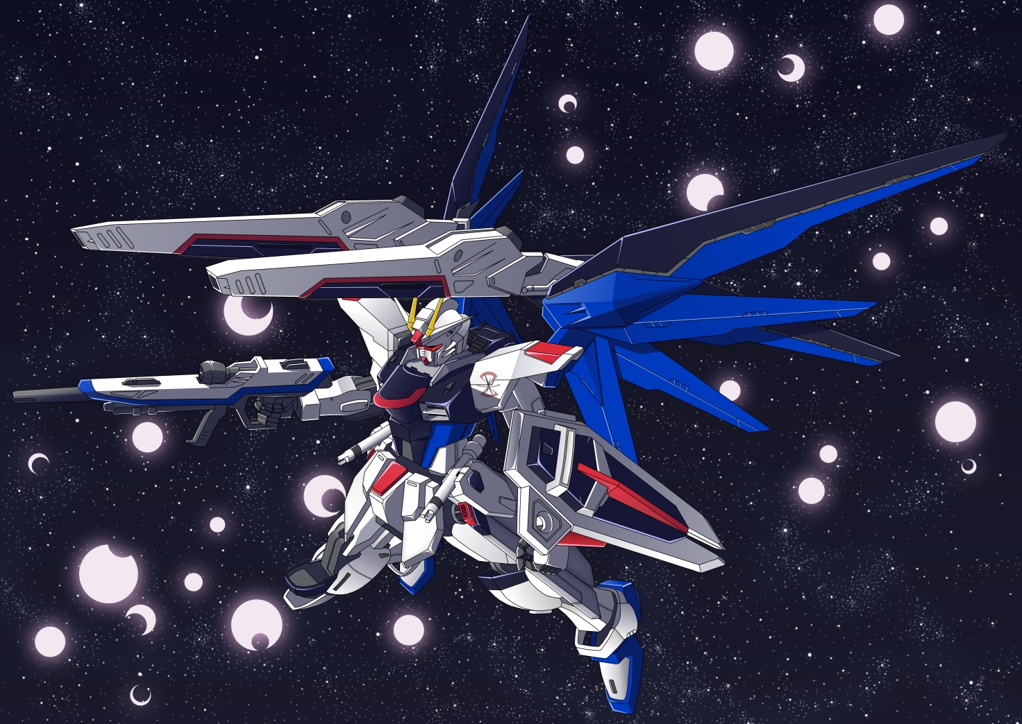 Anime 1472x1044 anime mechs Gundam Mobile Suit Gundam SEED Freedom Gundam artwork digital art fan art Super Robot Taisen