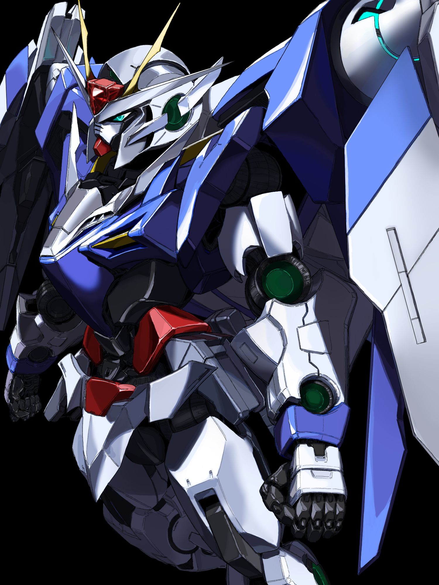 Anime 1500x2000 anime mechs Super Robot Taisen Mobile Suit Gundam 00 Gundam 00 Raiser artwork digital art fan art