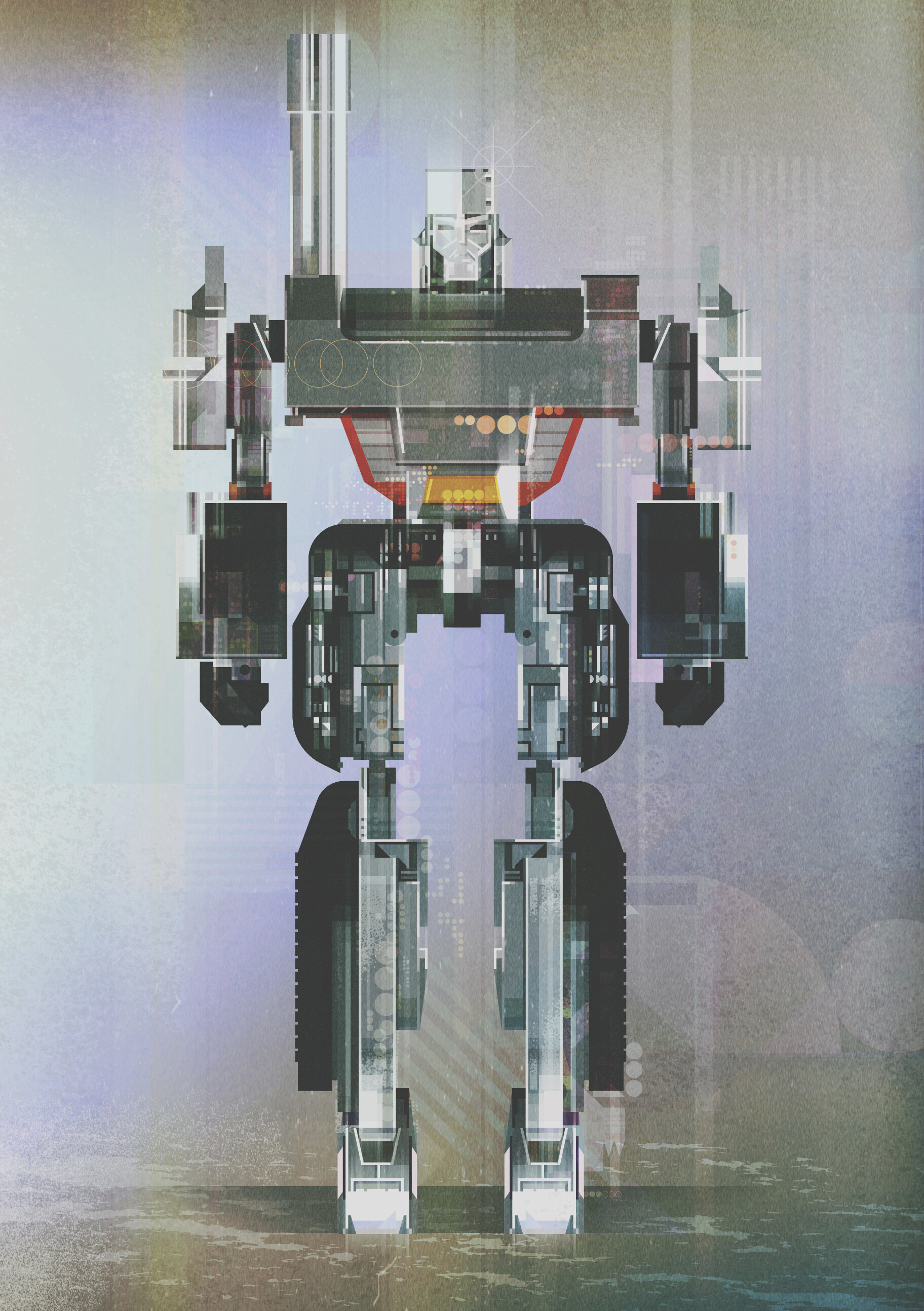 General 1824x2588 James Gilleard portrait display robot illustration digital art Transformers Megatron