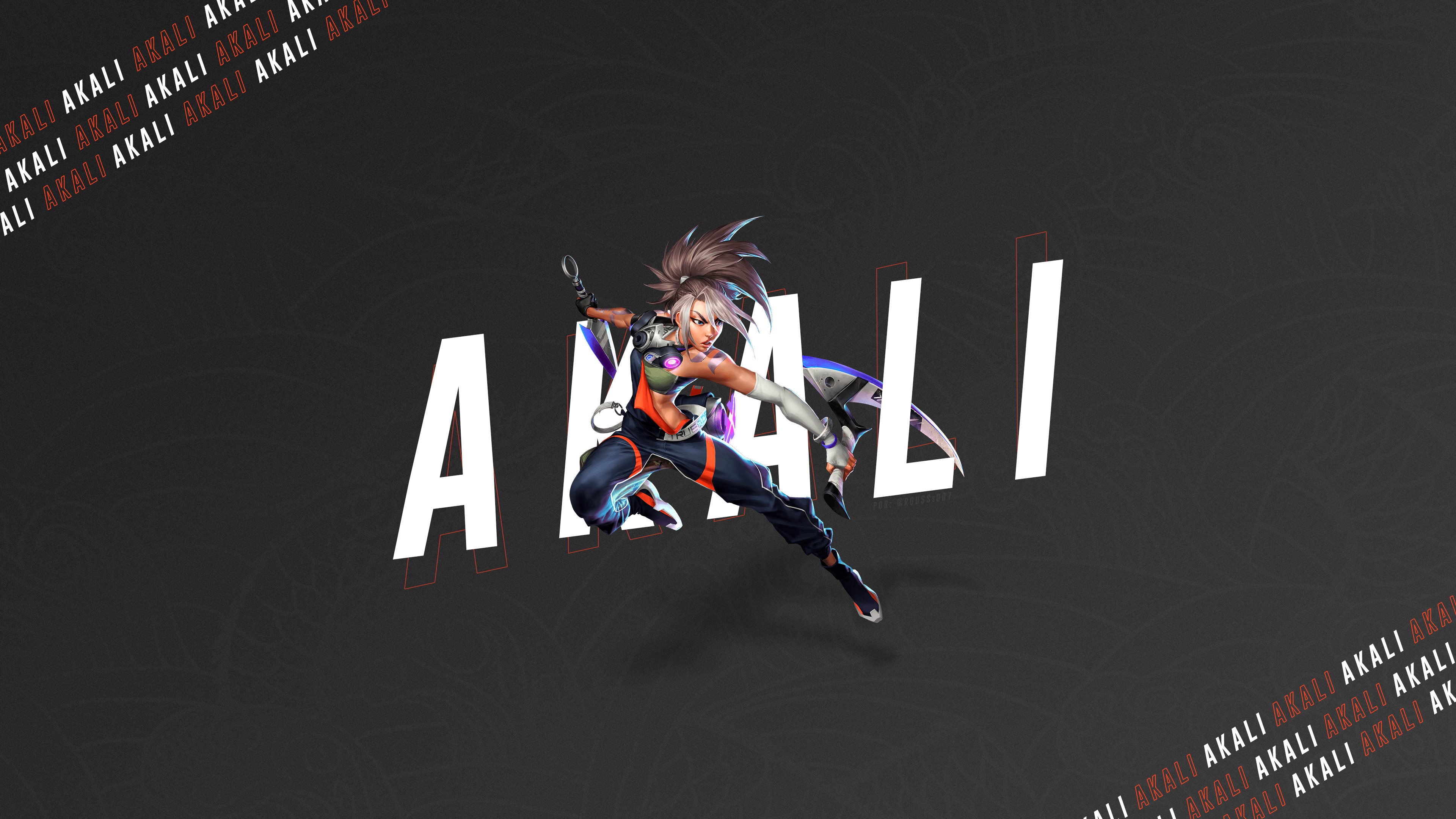 General 3840x2160 League of Legends Akali (League of Legends) graphic design ROUSSs007 video games video game characters