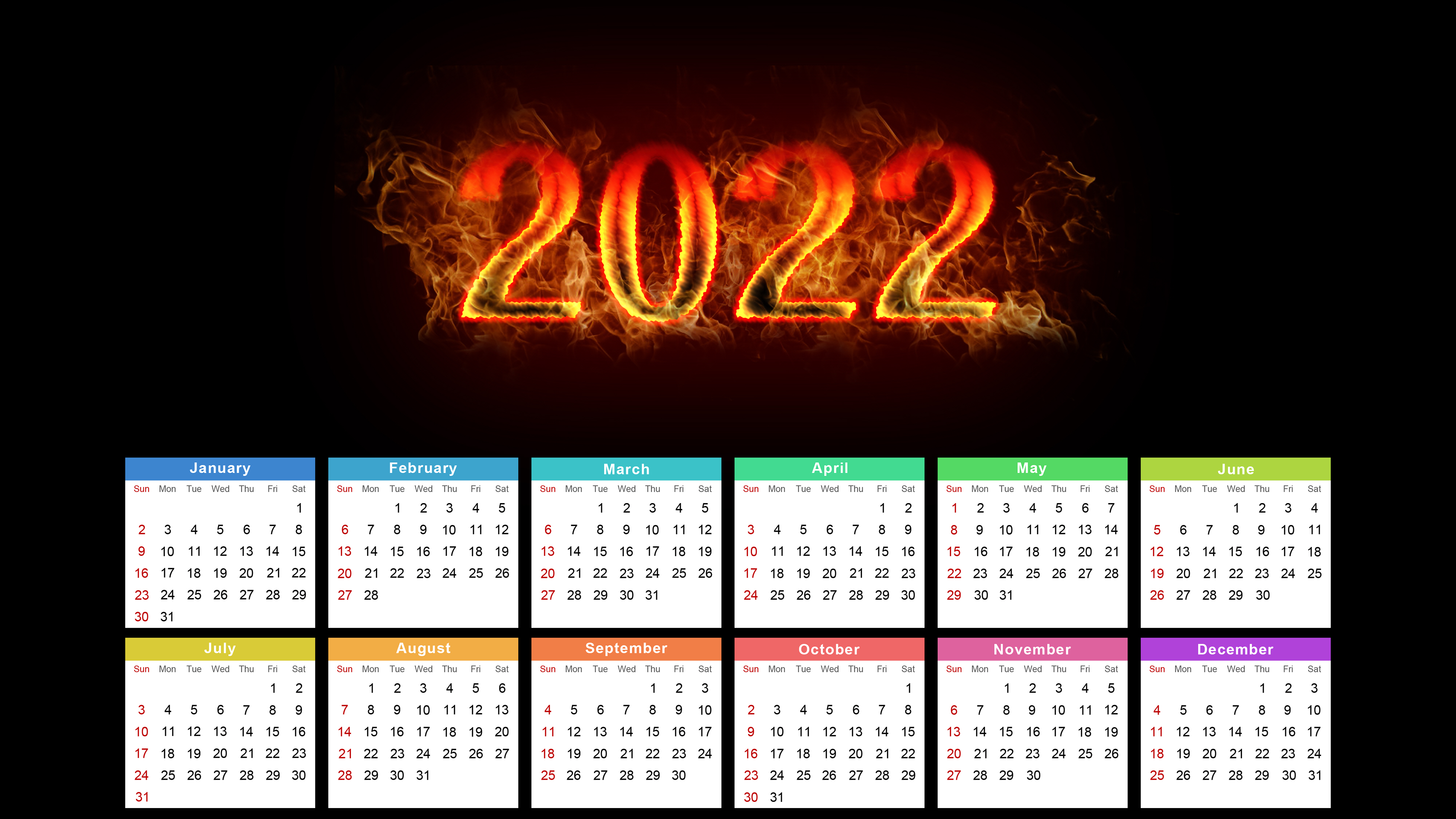 General 4000x2250 2022 (year) New Year calendar