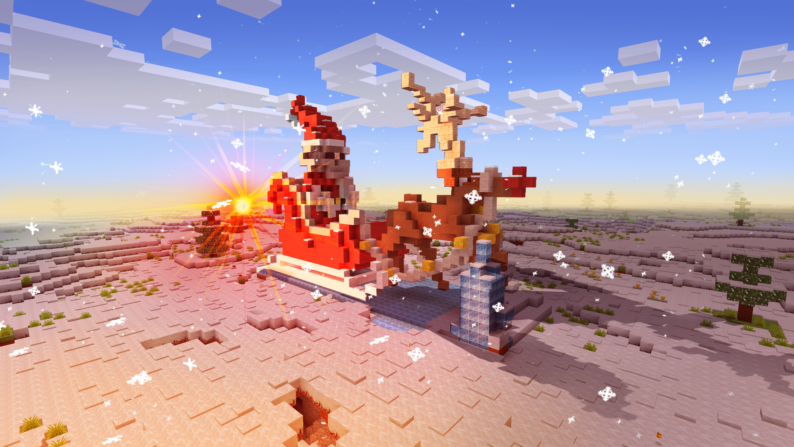 General 2560x1440 video games PC gaming Christmas screen shot Minecraft