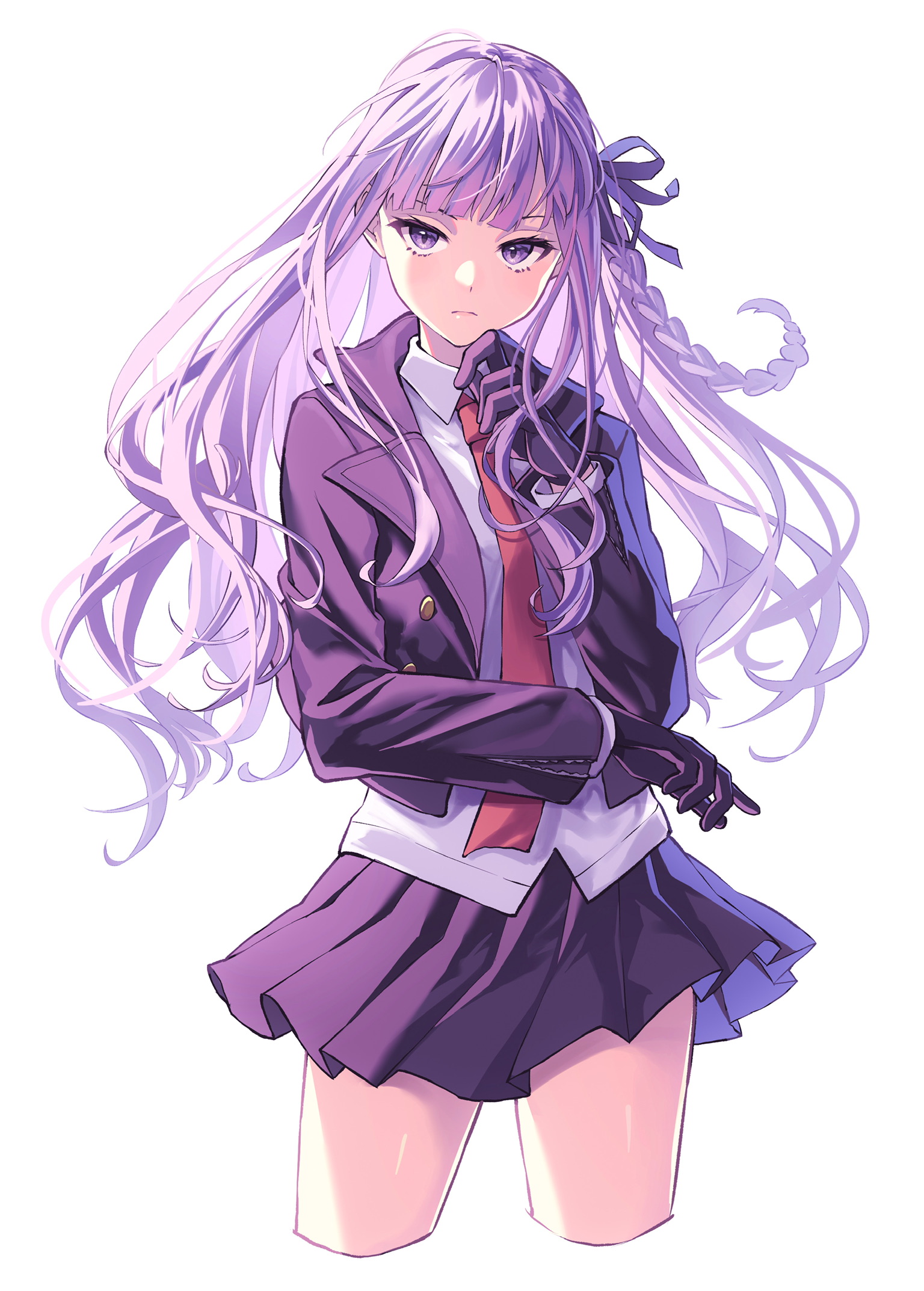 purple hair anime girl hot