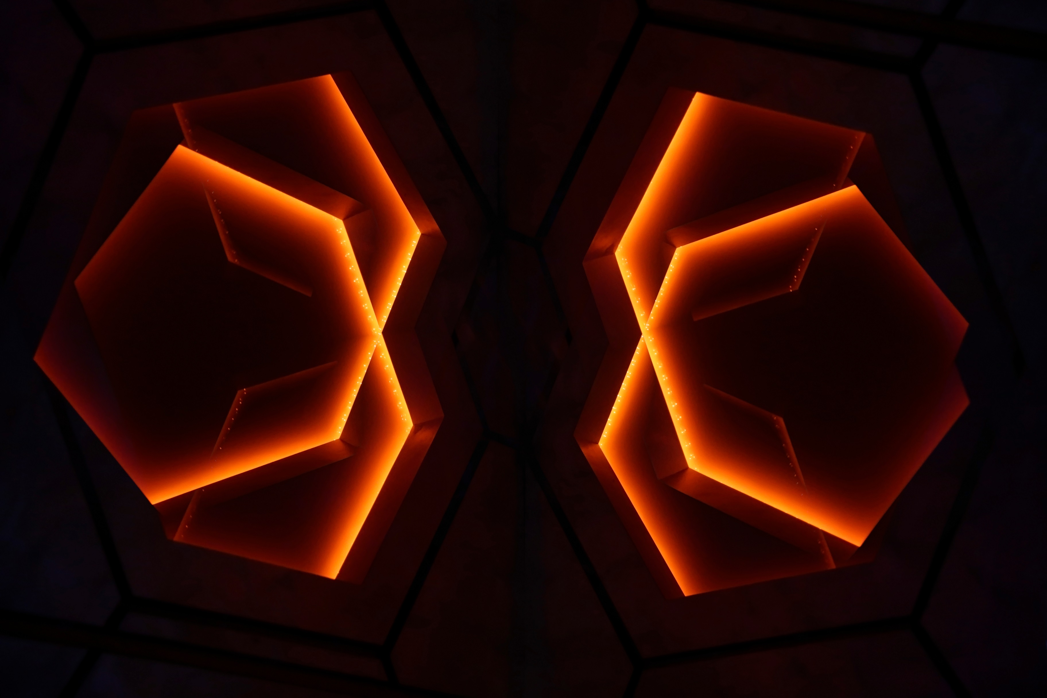 General 3648x2432 abstract 3D Abstract neon lights digital art geometry shapes minimalism dark glowing