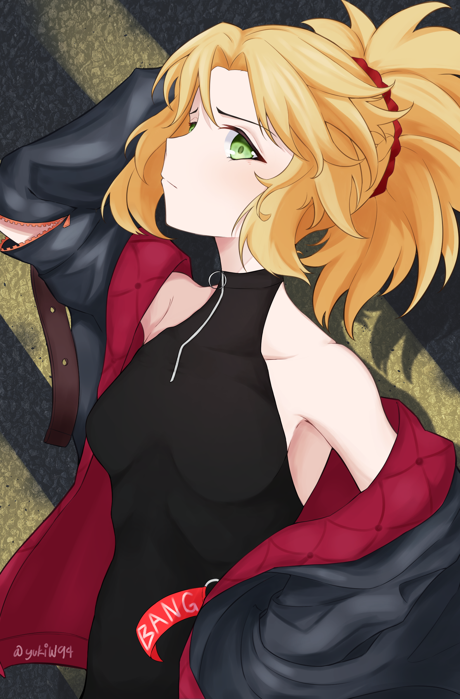Anime 1574x2390 anime anime girls Fate series Fate/Apocrypha  Fate/Grand Order Mordred (Fate/Apocrypha) ponytail long hair blonde artwork digital art fan art