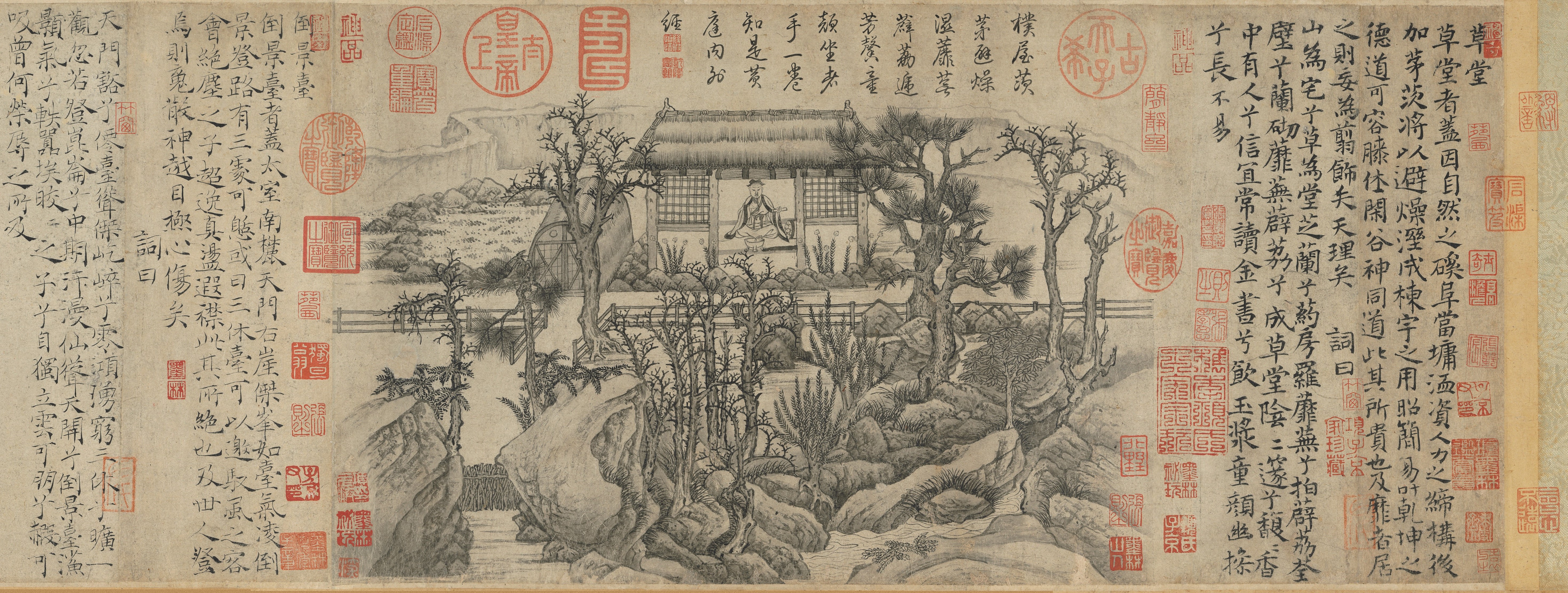 General 5876x2221 China Chinese kanji classic art artwork trees